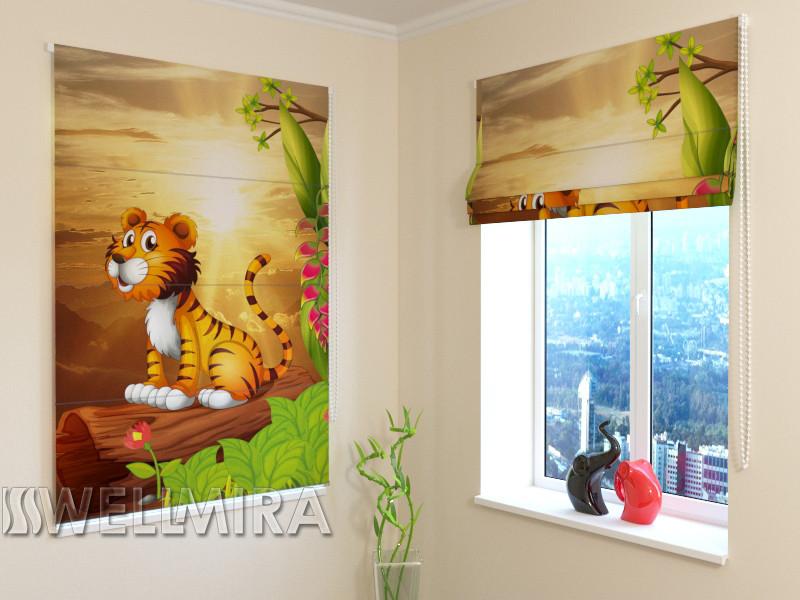 Romiešu žalūzijas Tiger and Sun BLACKOUT / 40 / 50 E-interjers.lv