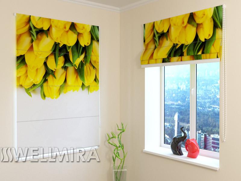 Romiešu žalūzijas Yellow Beauty BLACKOUT / 40 / 50 E-interjers.lv