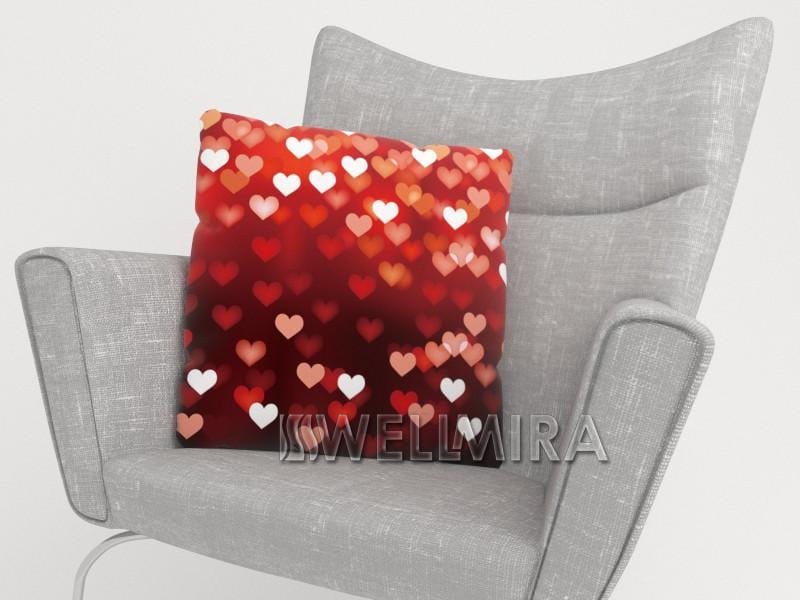 Spilvendrāna Red Hearts E-interjers.lv