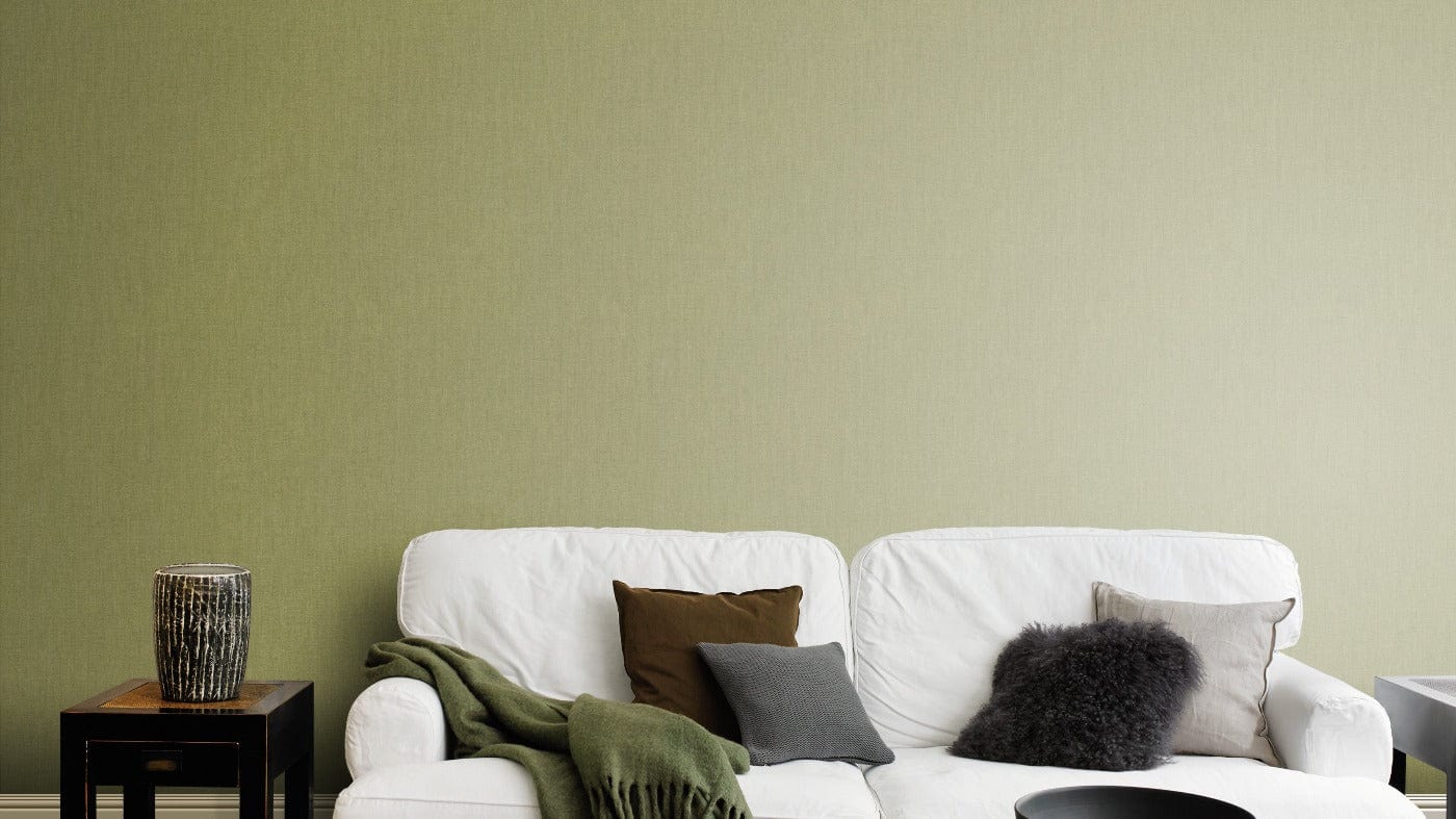 Tapetes ar audumam līdzīgu tekstūru tumši zaļā krāsā, 1662623 RASCH