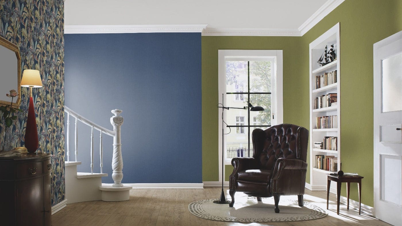 Tapetes ar audumam līdzīgu tekstūru tumši zaļā krāsā, 1662623 RASCH