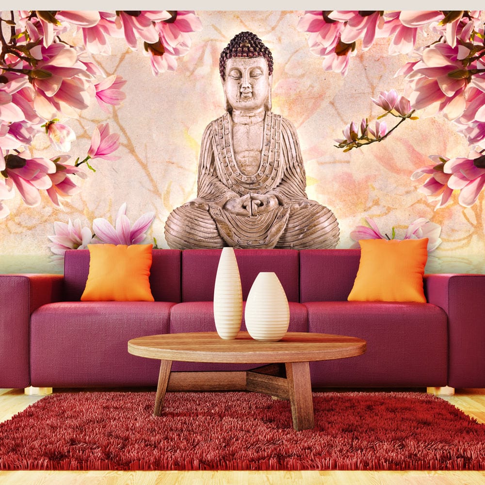 XXL Fototapetes ar ziediem - Buda un magnolija 550x270 E-interjers.lv