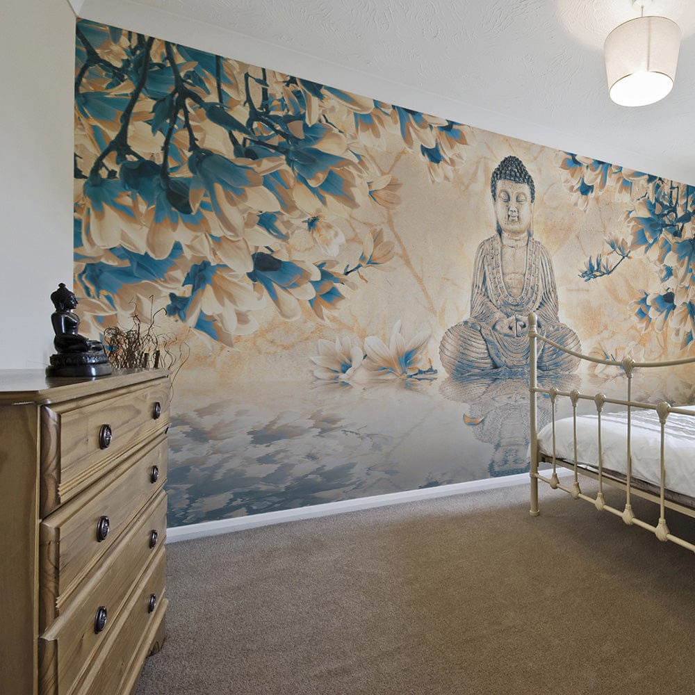 XXL Fototapetes ar ziediem - Labklājības Buda, 550x270 cm 550x270 E-interjers.lv