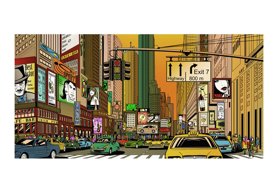 XXL Fototapetes - Dzīvā pilsēta - NY, 550x270 cm 550x270 E-interjers.lv