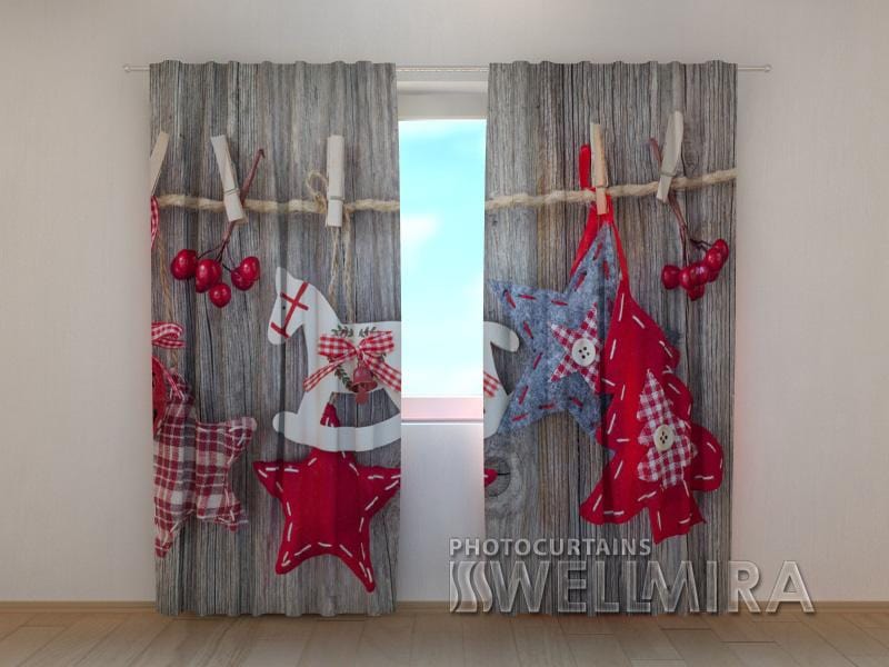 Ziemassvētku aizkari - Jaungada aizkari 2. versija 180 x 140 cm (2X 90x140 cm) / SCREEN E-interjers.lv