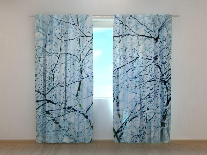 Ziemassvētku aizkari - Ledus zari 180 x 140 cm (2X 90x140 cm) / SCREEN E-interjers.lv