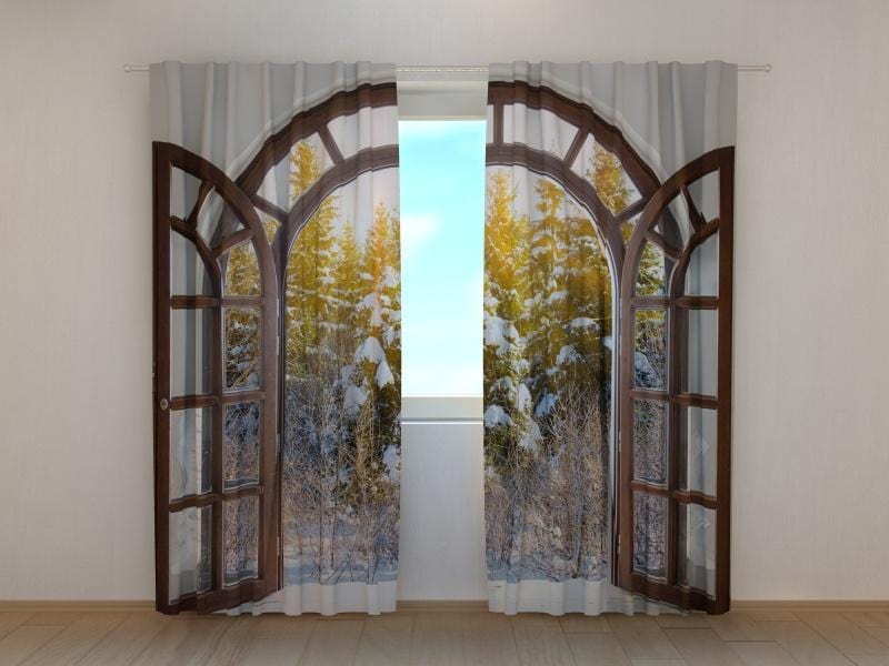 Ziemassvētku aizkari - ziemas harmonija 180 x 140 cm (2X 90x140 cm) / SCREEN E-interjers.lv