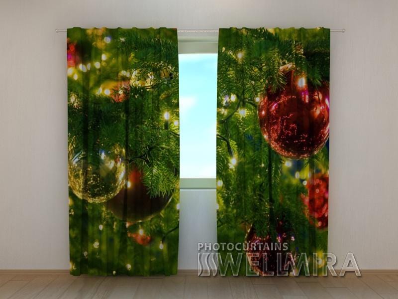 Ziemassvētku aizkari - Ziemassvētku eglīte 3. versija 180 x 140 cm (2X 90x140 cm) / SCREEN E-interjers.lv
