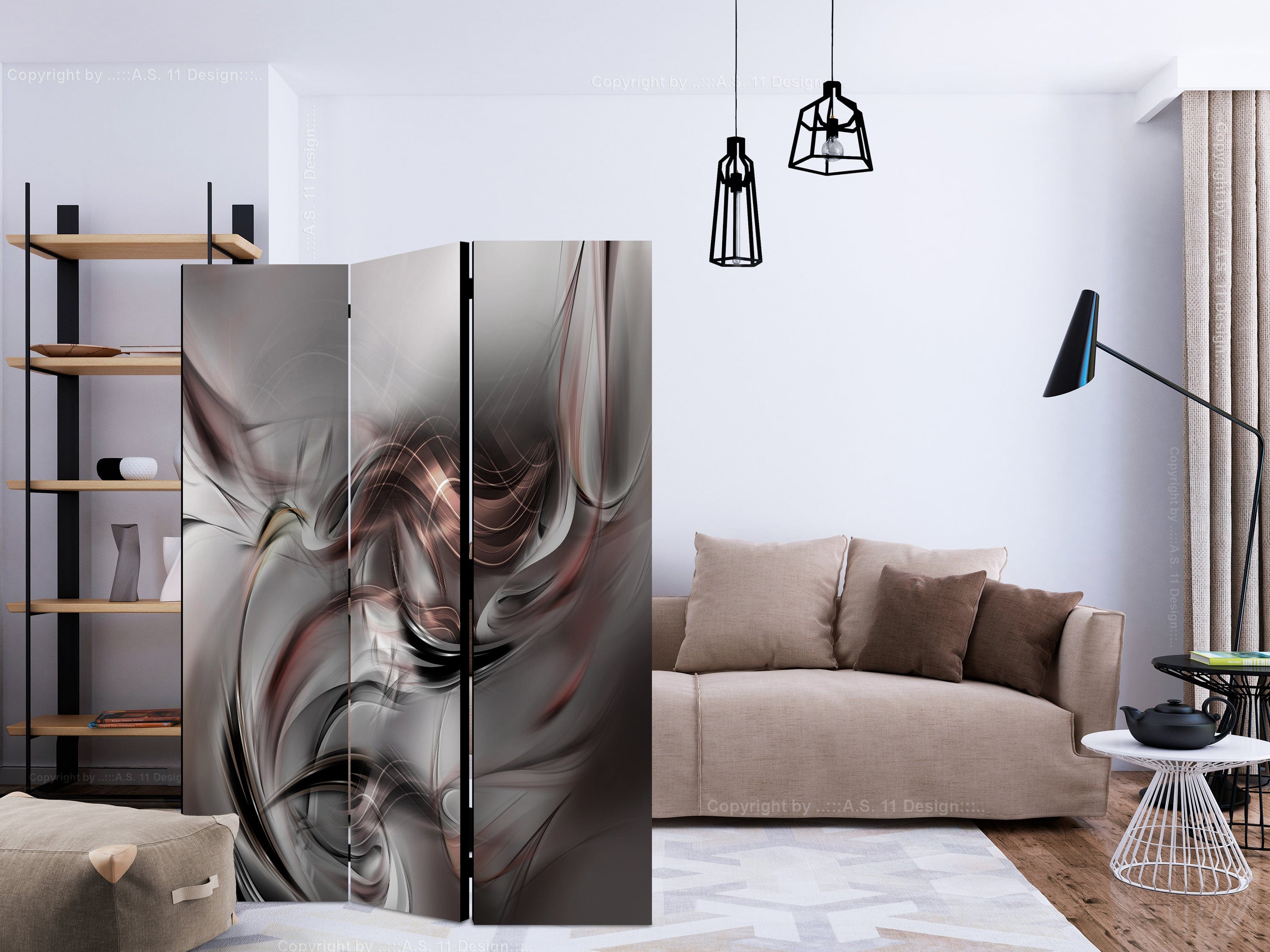 Aizslietnis 3-daļīgs - Abstraktais mākonis (135x172cm) 135x172 cm Home Trends