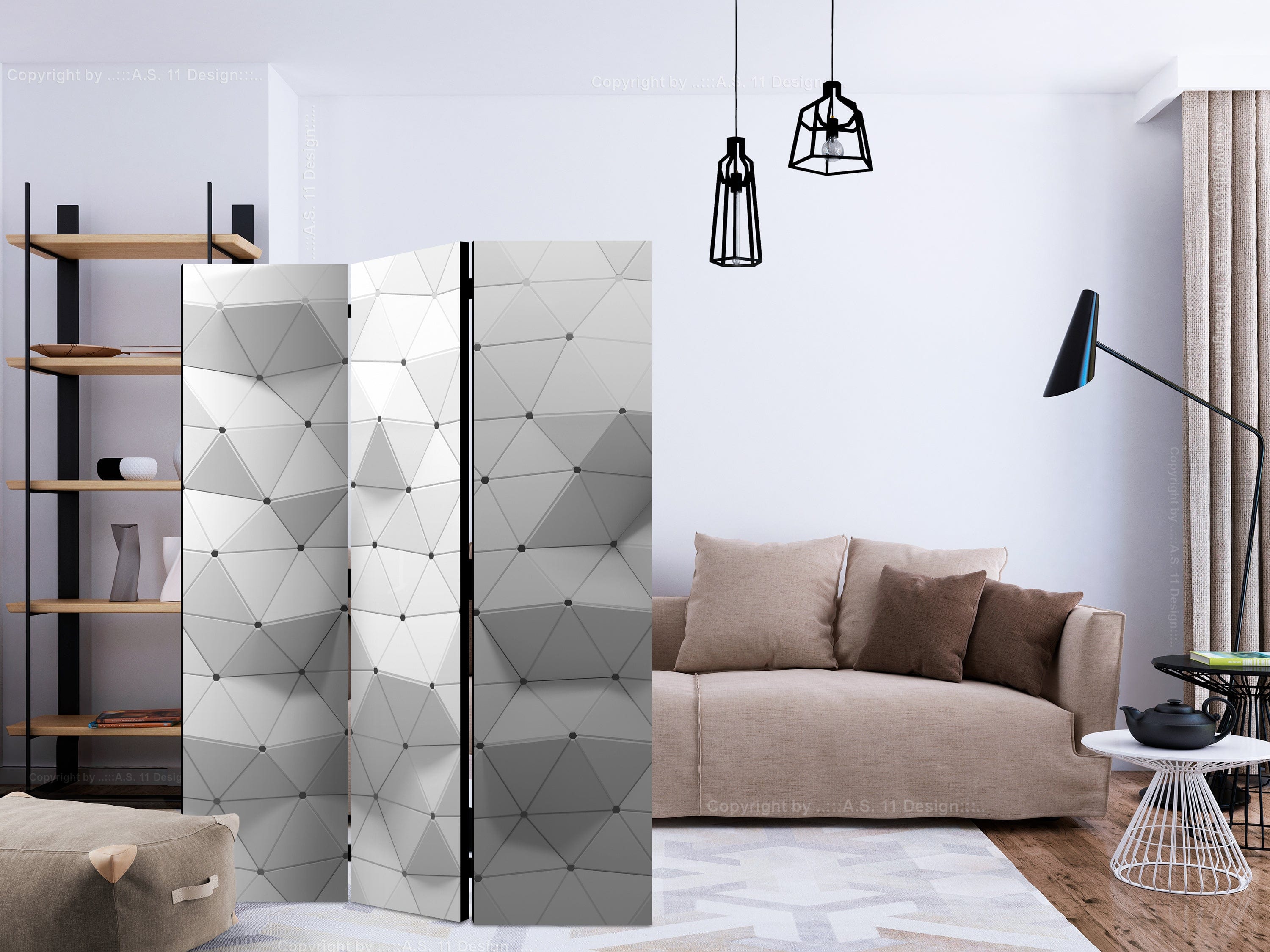 Aizslietnis 3-daļīgs - Apbrīnojamā simetrija (135x172cm) 135x172 cm Home Trends