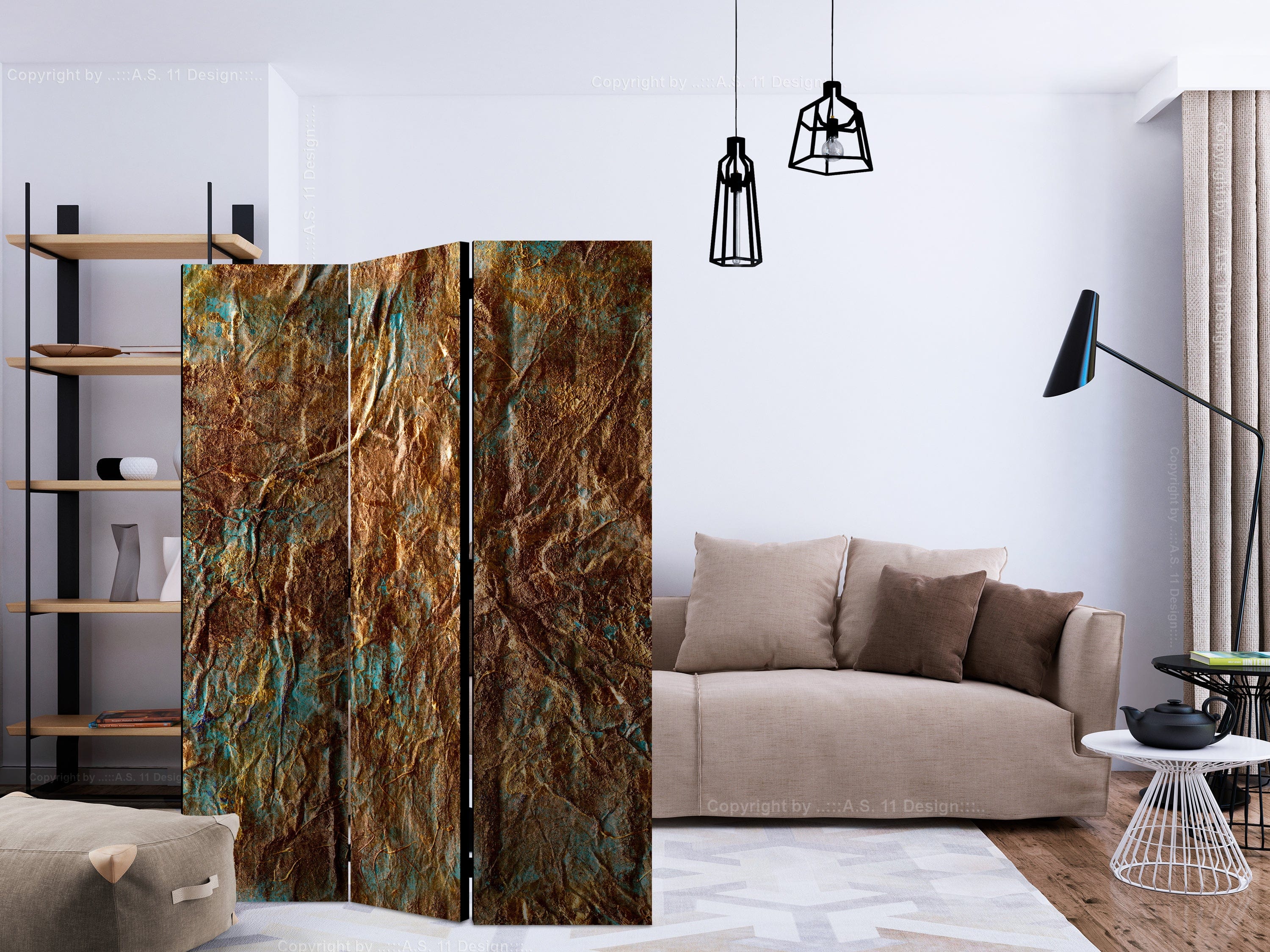 Aizslietnis 3-daļīgs - Atlantīdas zelts (135x172cm) 135x172 cm Home Trends