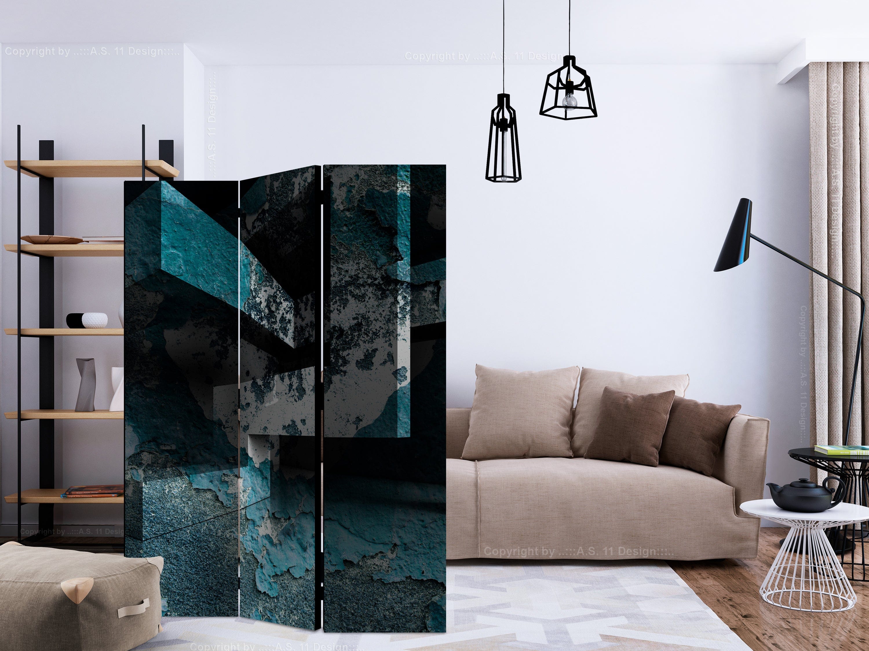 Aizslietnis 3-daļīgs - Āzūra ģeometrija (135x172cm) 135x172 cm Home Trends