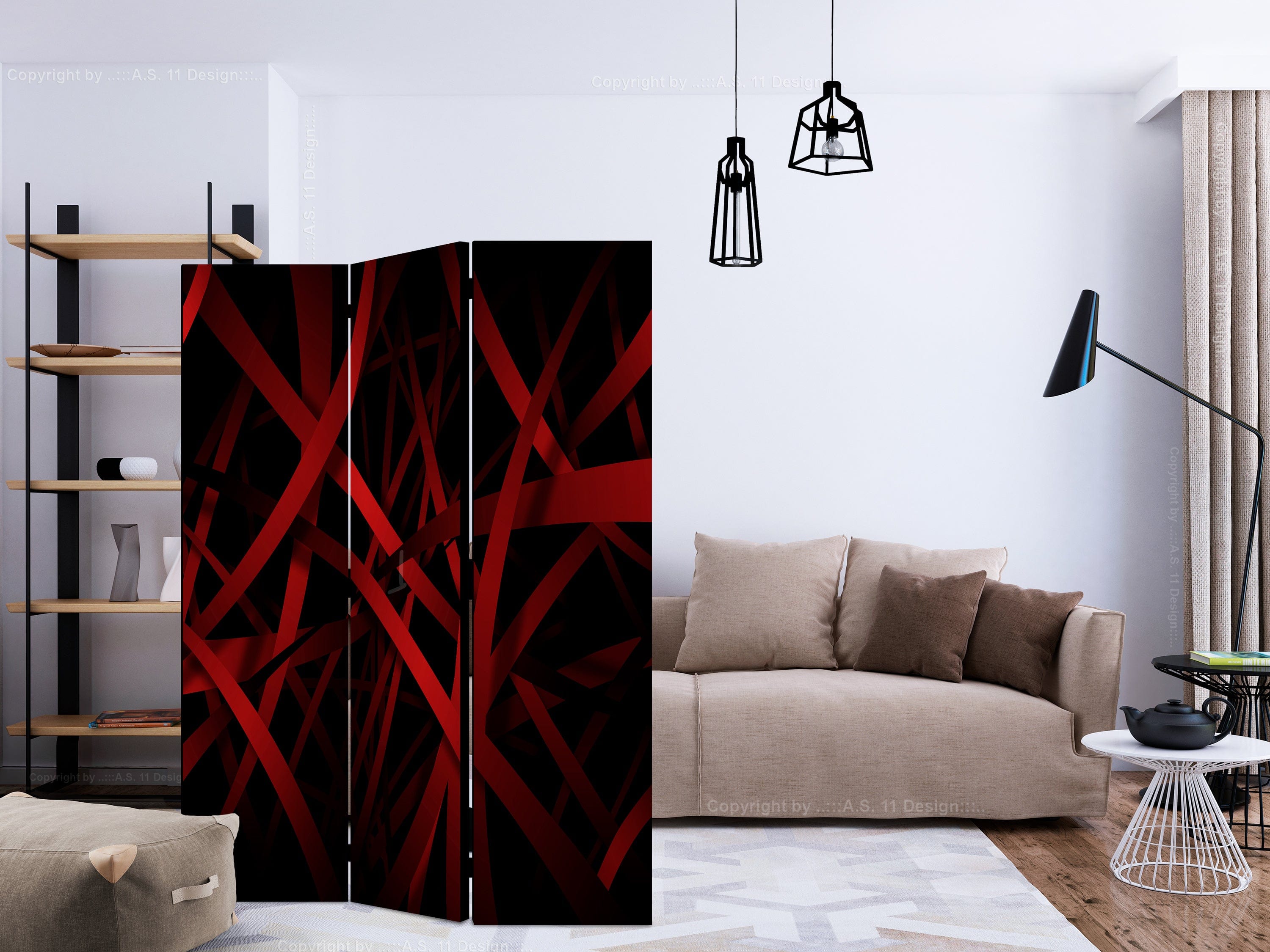 Aizslietnis 3-daļīgs - Bailes no tumsas (135x172cm) 135x172 cm Home Trends