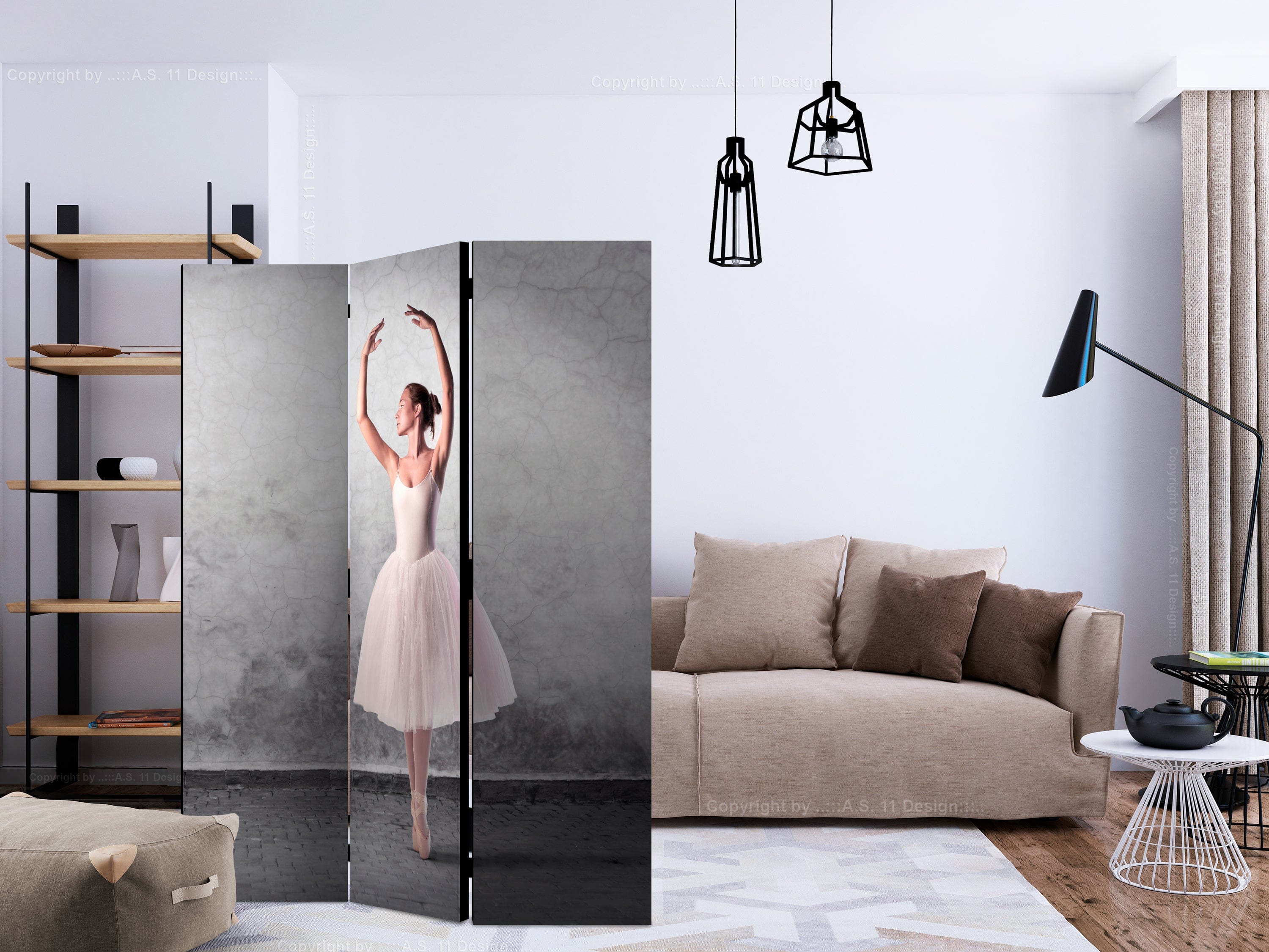 Aizslietnis 3-daļīgs - Balerīna Degā gleznošanas stilā (135x172cm) 135x172 cm Home Trends