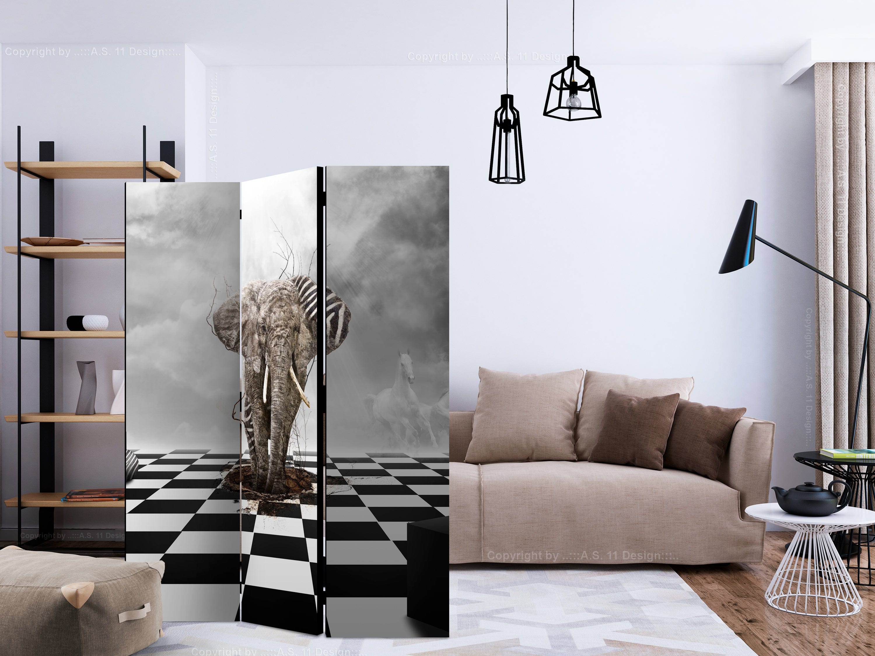 Aizslietnis 3-daļīgs - Bēgšana no Āfrikas (135x172cm) 135x172 cm Home Trends