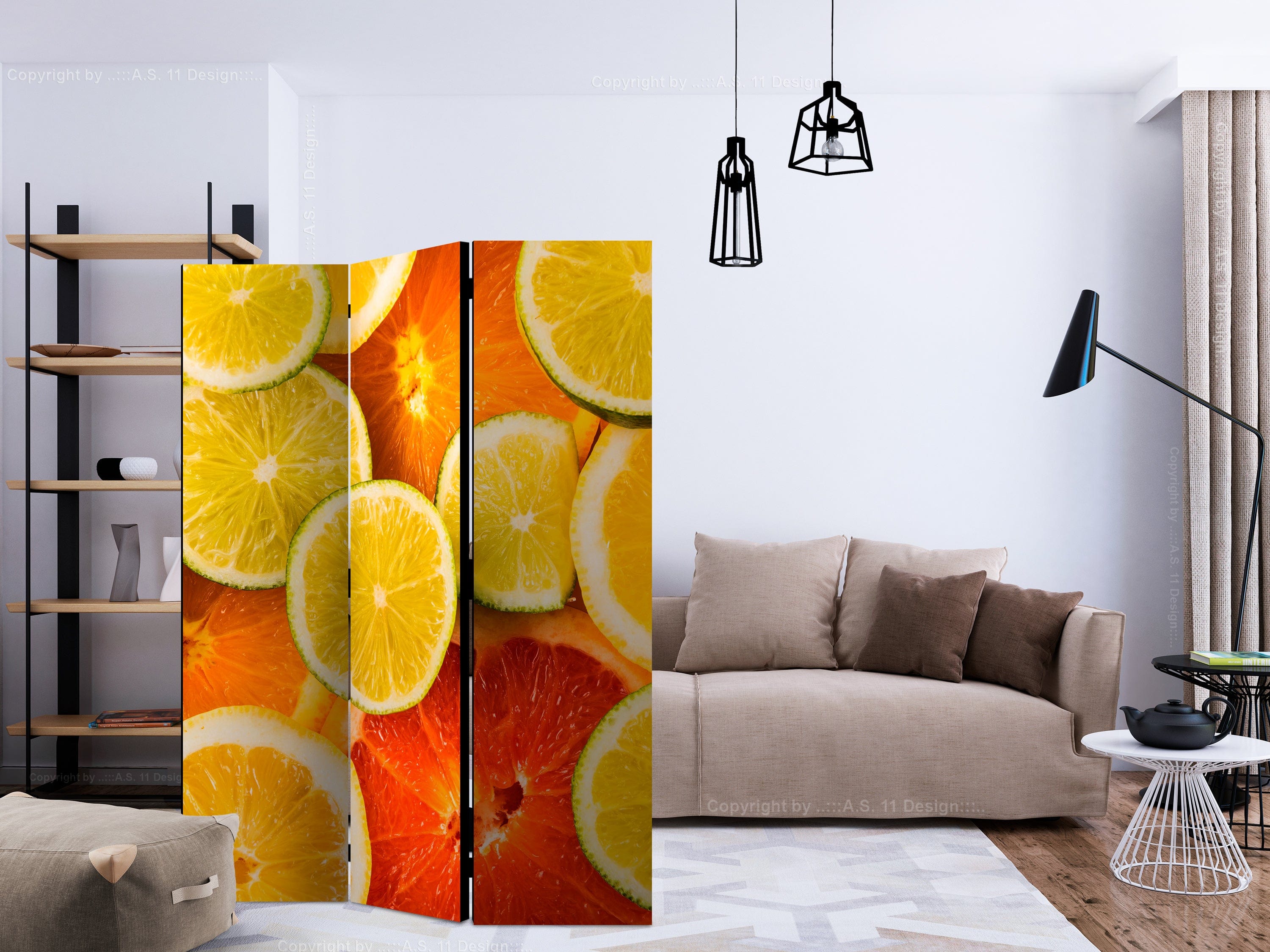 Aizslietnis 3-daļīgs - Citrusaugļi (135x172cm) 135x172 cm Home Trends