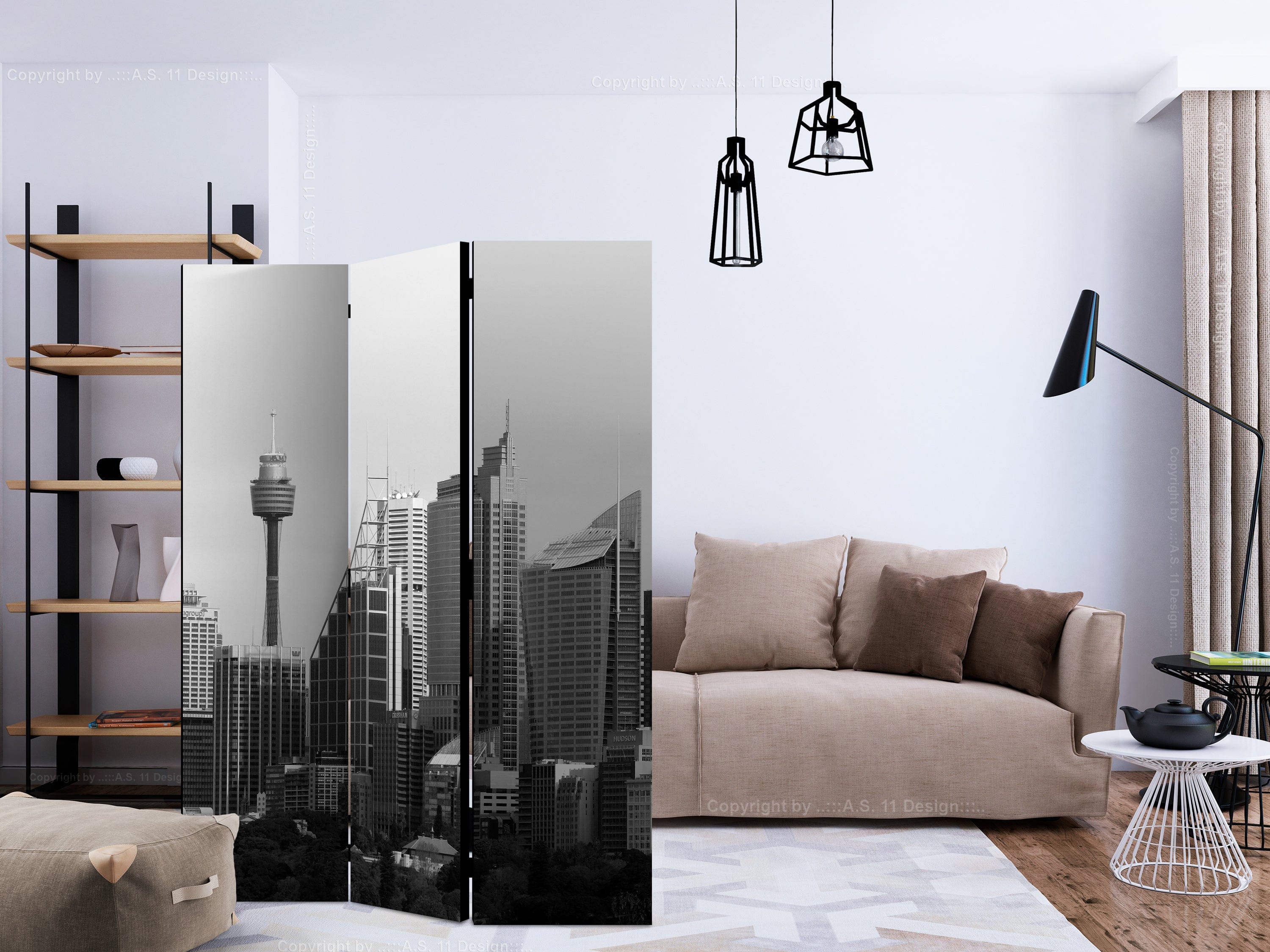 Aizslietnis 3-daļīgs - Debesskrāpji Sidnejā (135x172cm) 135x172 cm Home Trends