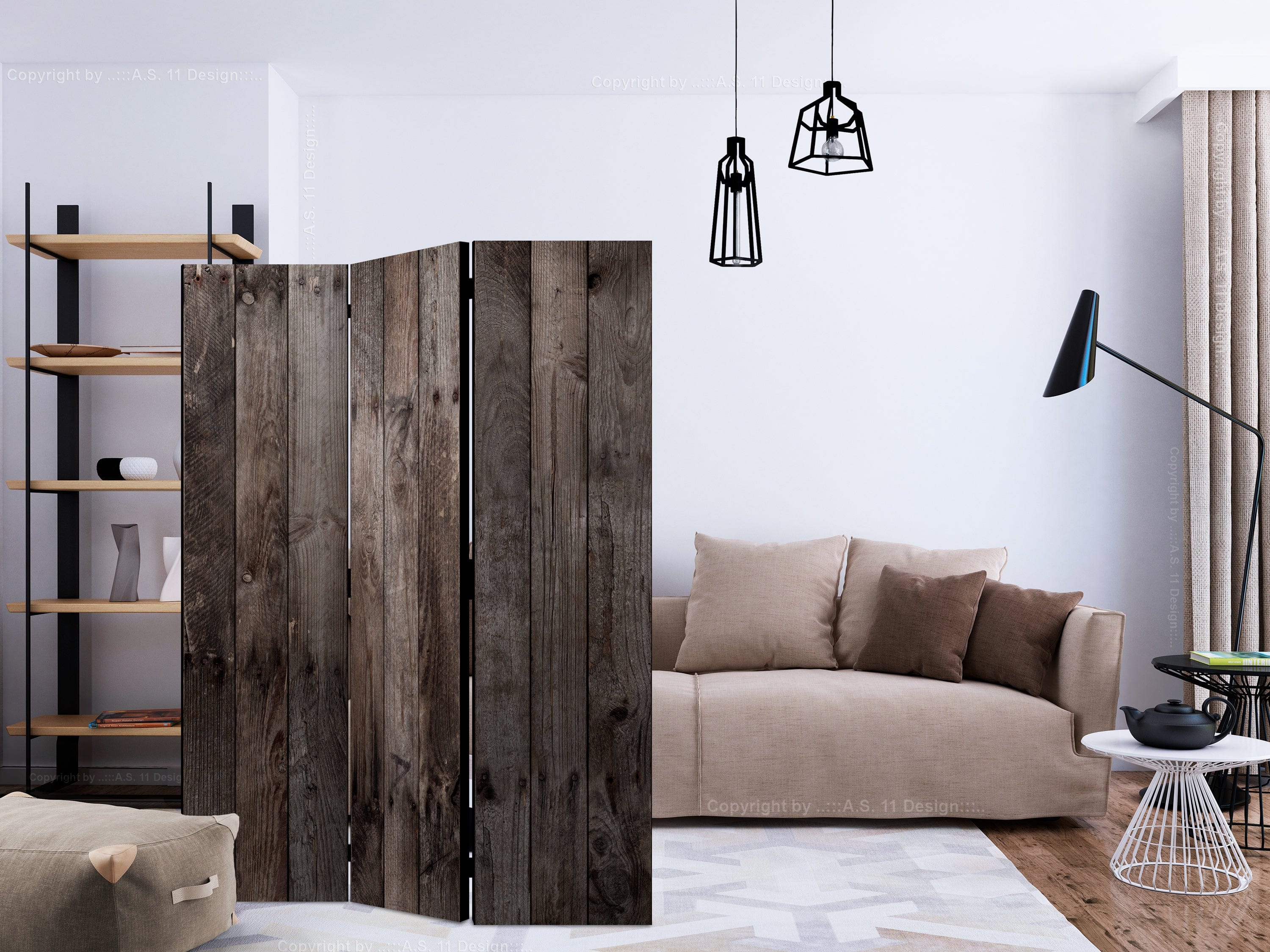 Aizslietnis 3-daļīgs - Dēļi ar naglām (135x172cm) 135x172 cm Home Trends