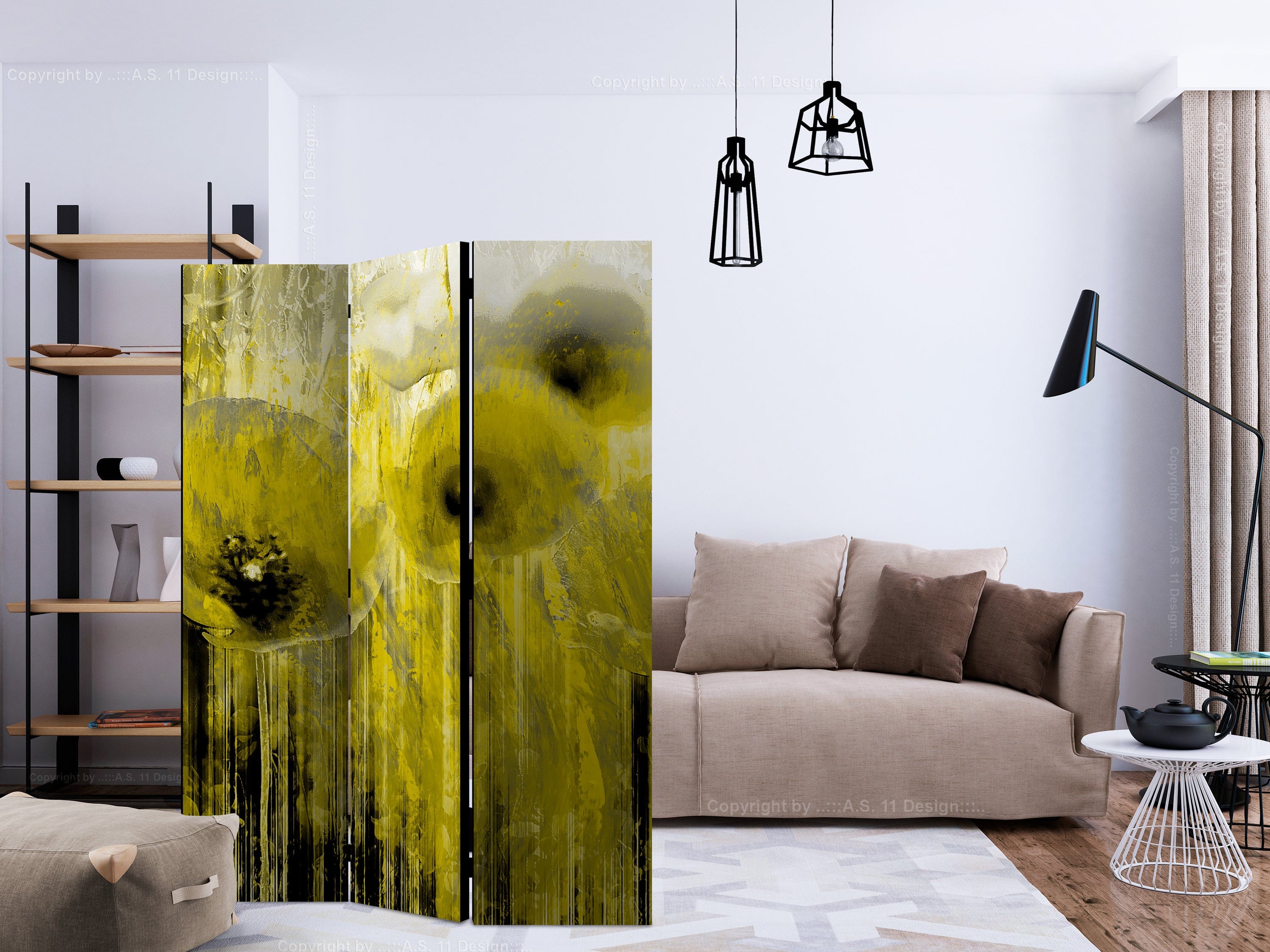 Aizslietnis 3-daļīgs - Dzeltenais trakums (135x172cm) 135x172 cm Home Trends
