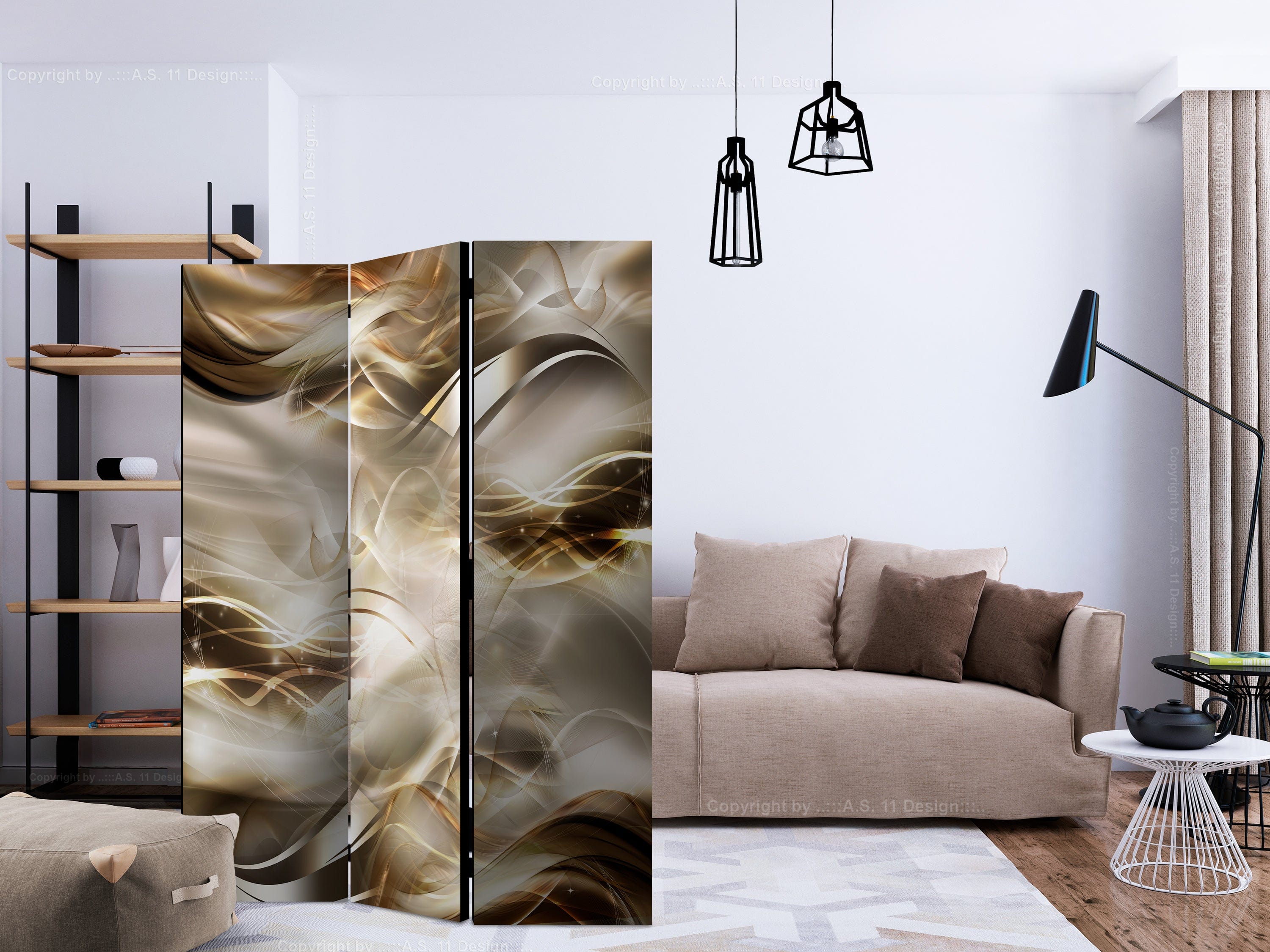 Aizslietnis 3-daļīgs - Dzintara upe (135x172cm) 135x172 cm Home Trends