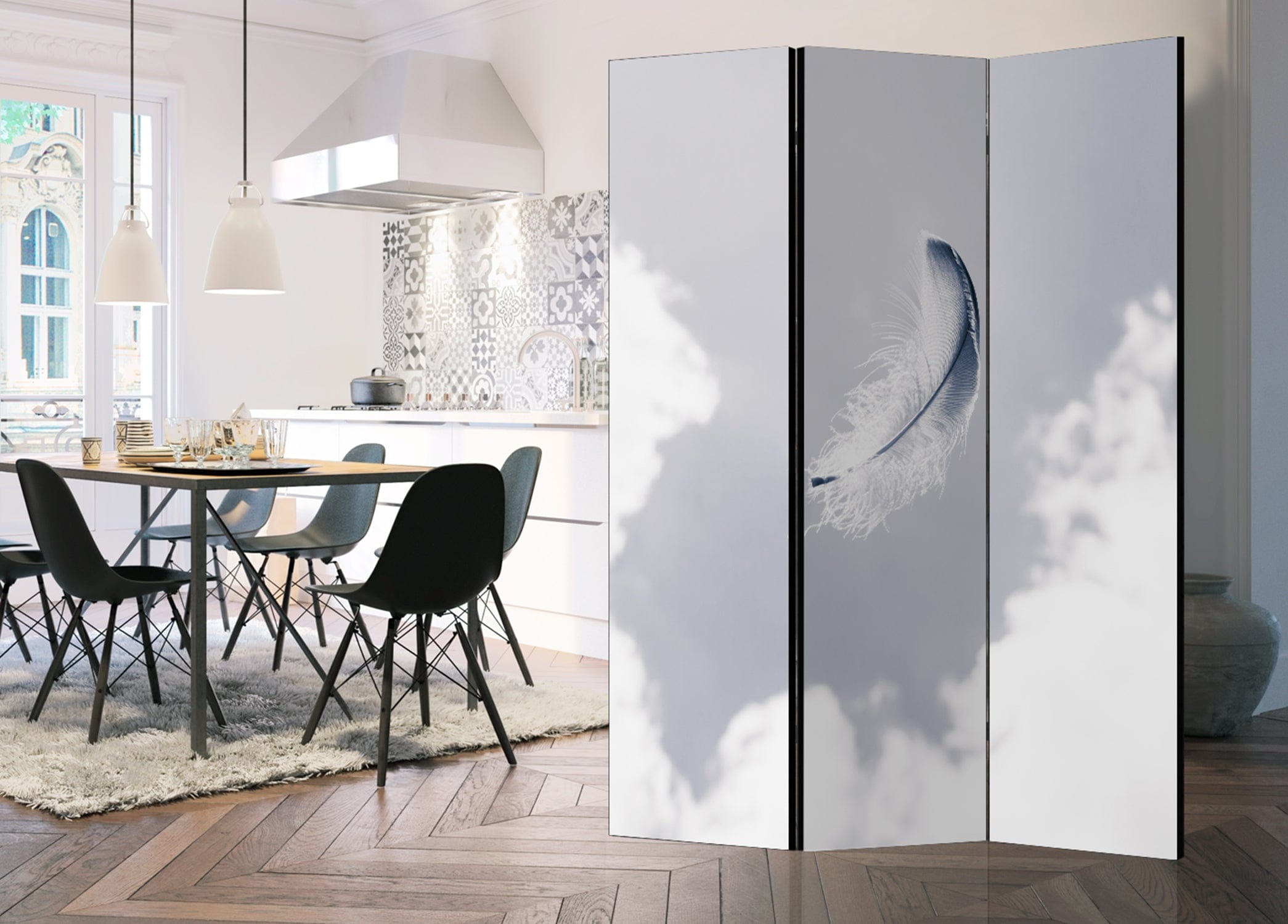 Aizslietnis 3-daļīgs - Eņģeļu spalvas (135x172cm) 135x172 cm Home Trends