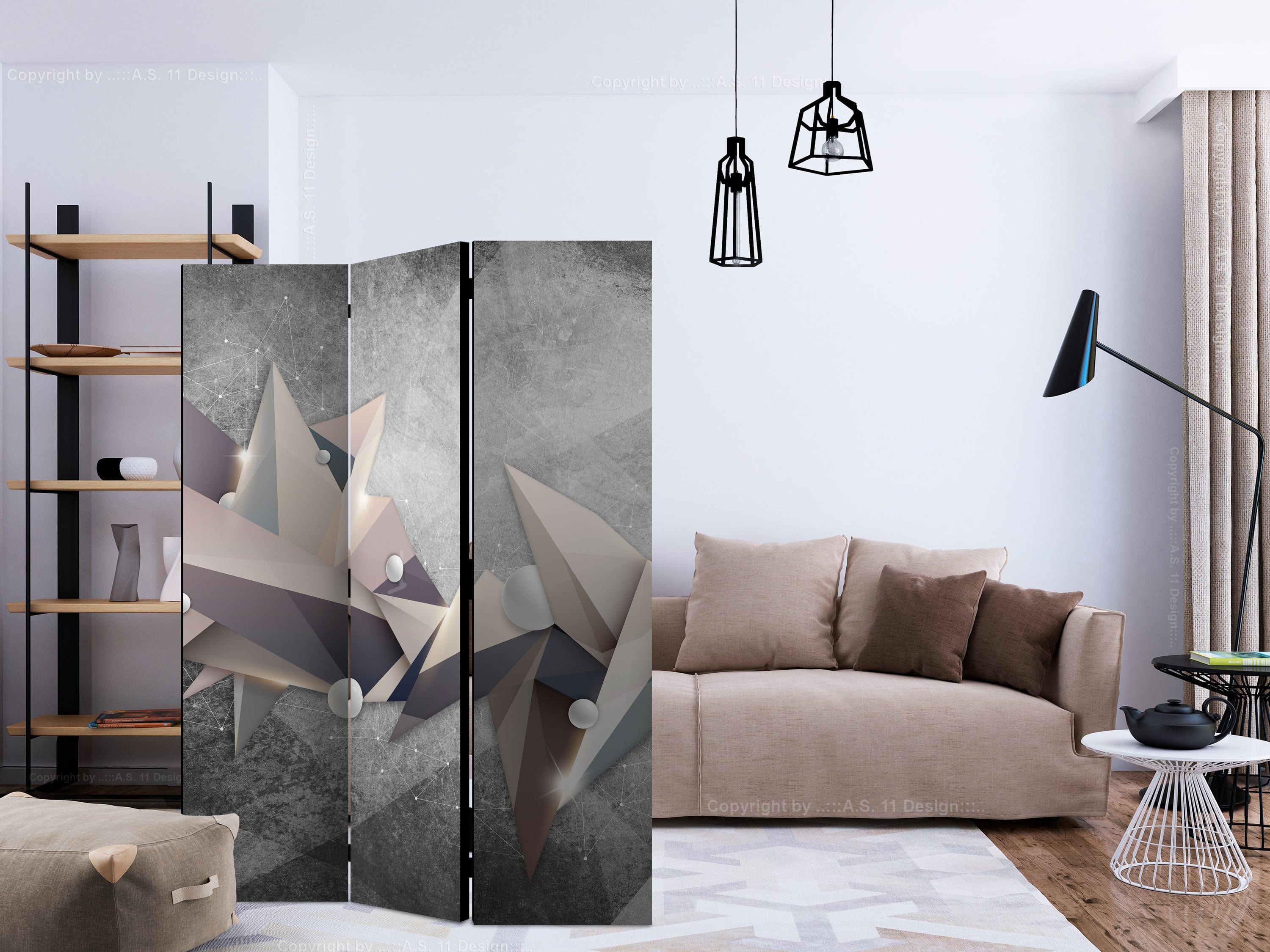 Aizslietnis 3-daļīgs - Ģeometriskais zvaigznājs (135x172cm) 135x172 cm Home Trends