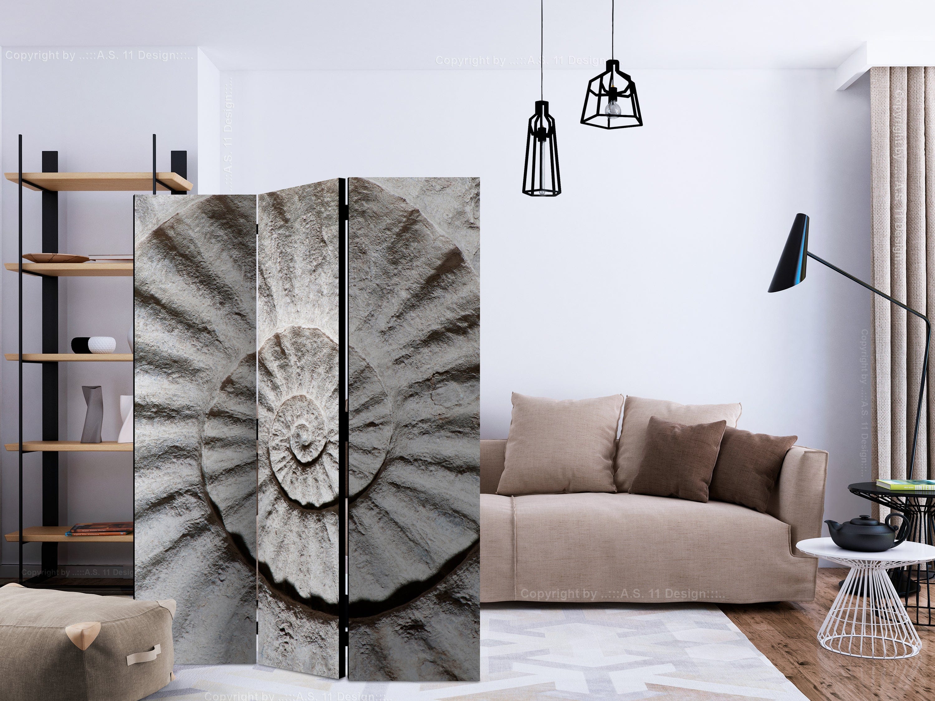Aizslietnis 3-daļīgs - Gliemežvāks (135x172cm) 135x172 cm Home Trends