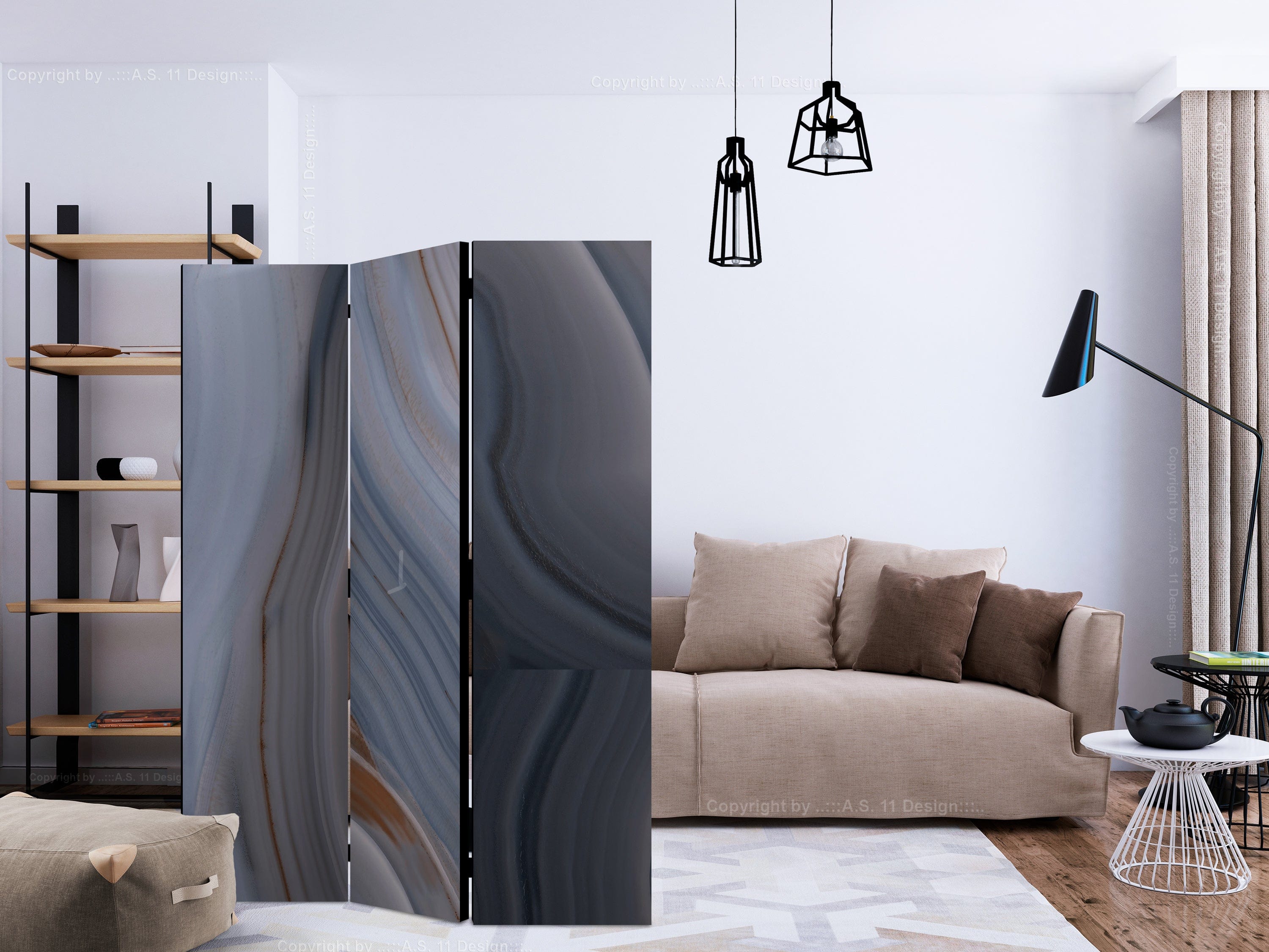 Aizslietnis 3-daļīgs - Jūras straume (135x172cm) 135x172 cm Home Trends