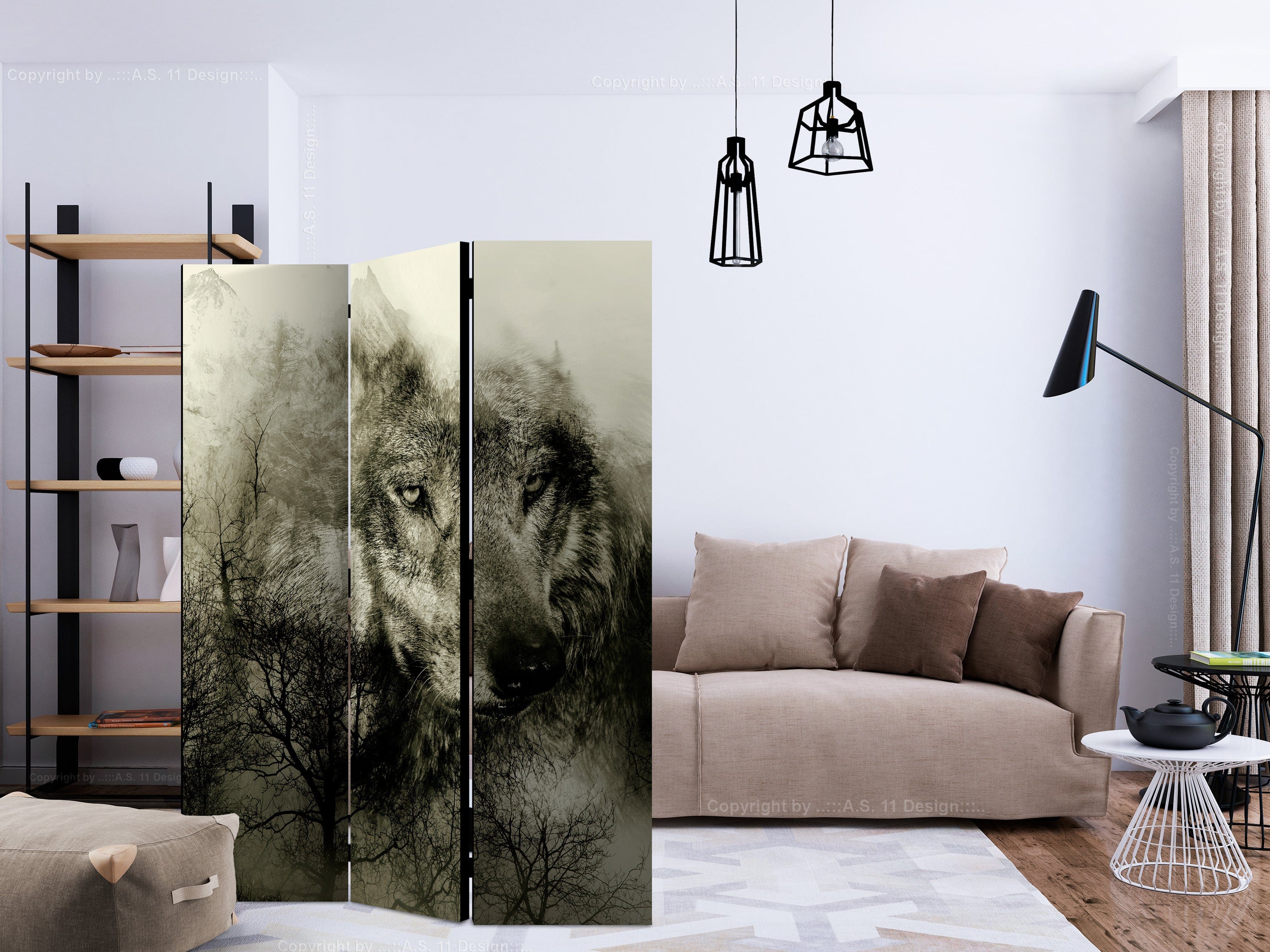 Aizslietnis 3-daļīgs - Kalnu plēsējs (bēšs) (135x172cm) 135x172 cm Home Trends
