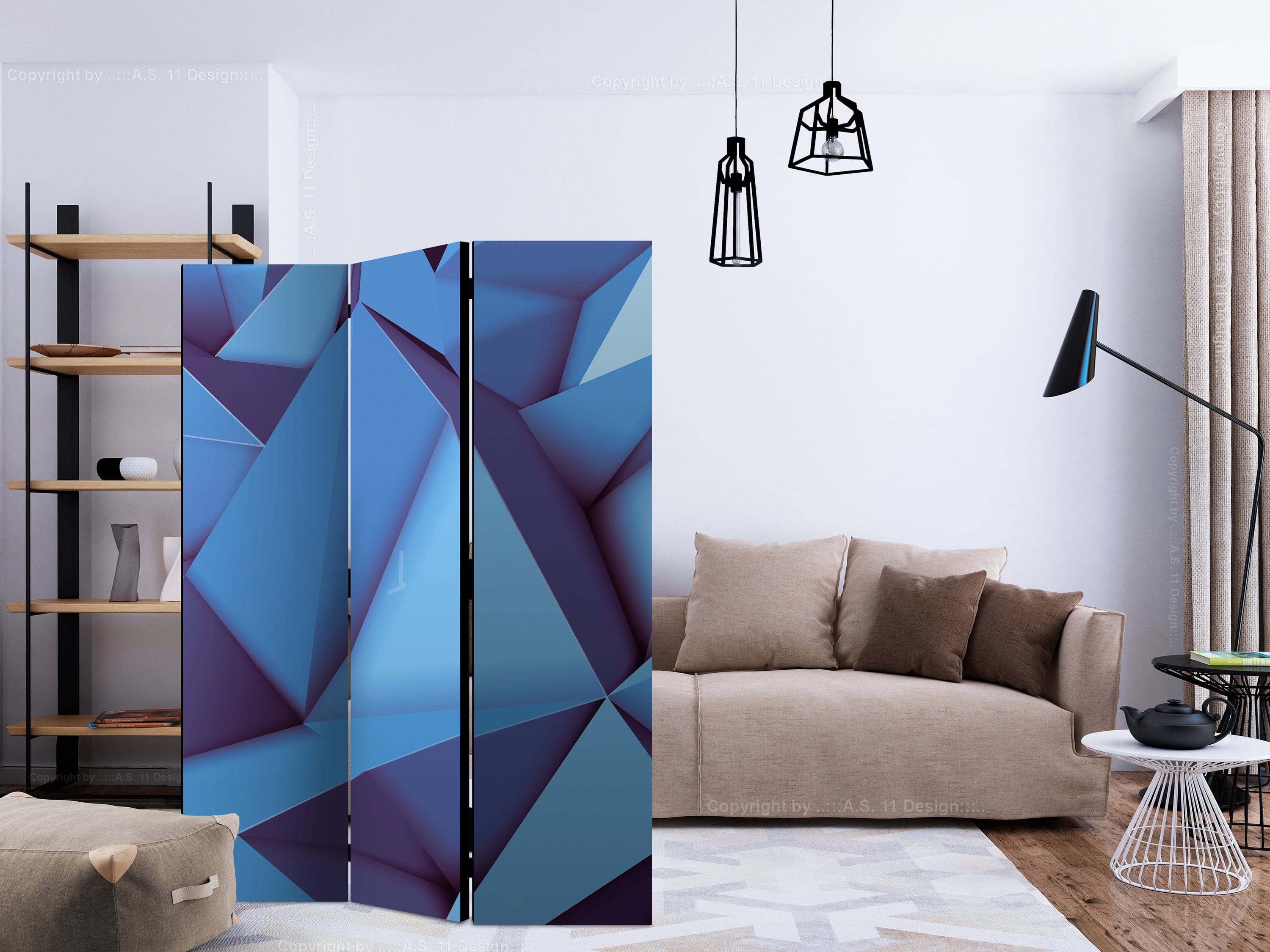Aizslietnis 3-daļīgs - Karaliskais zilais (135x172cm) 135x172 cm Home Trends