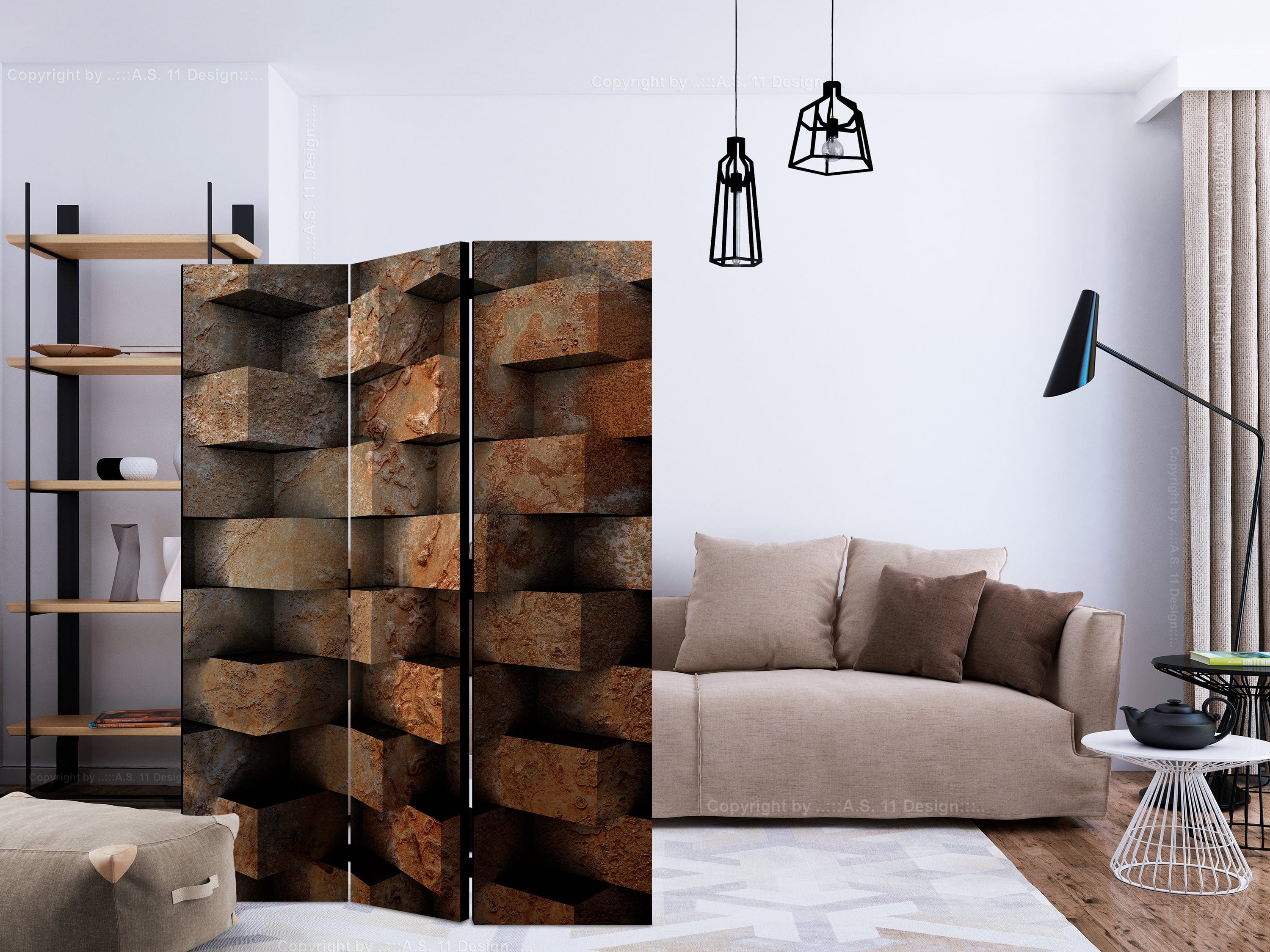 Aizslietnis 3-daļīgs - Ķieģeļu pinums (135x172cm) 135x172 cm Home Trends