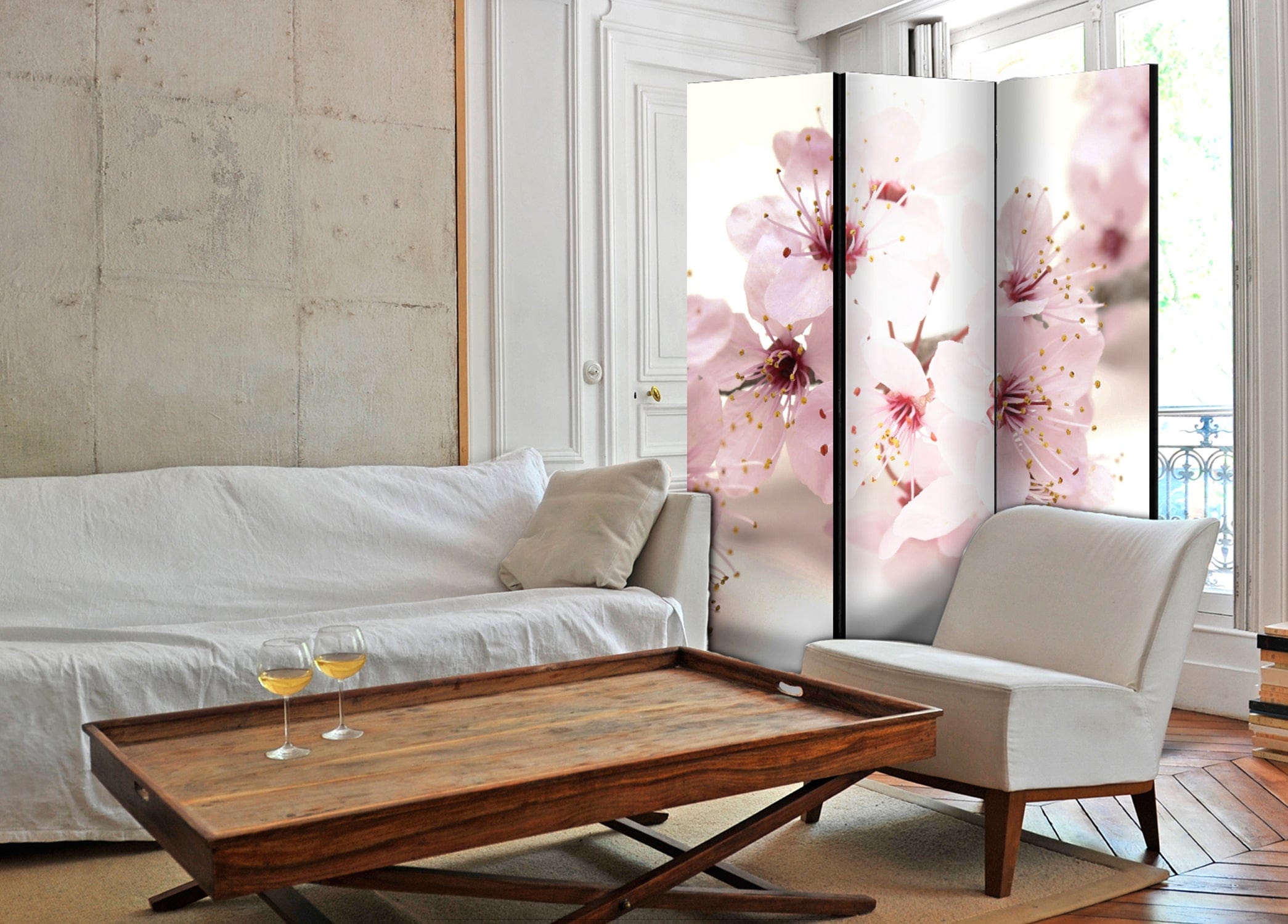 Aizslietnis 3-daļīgs - Ķiršu ziedi (135x172cm) 135x172 cm Home Trends