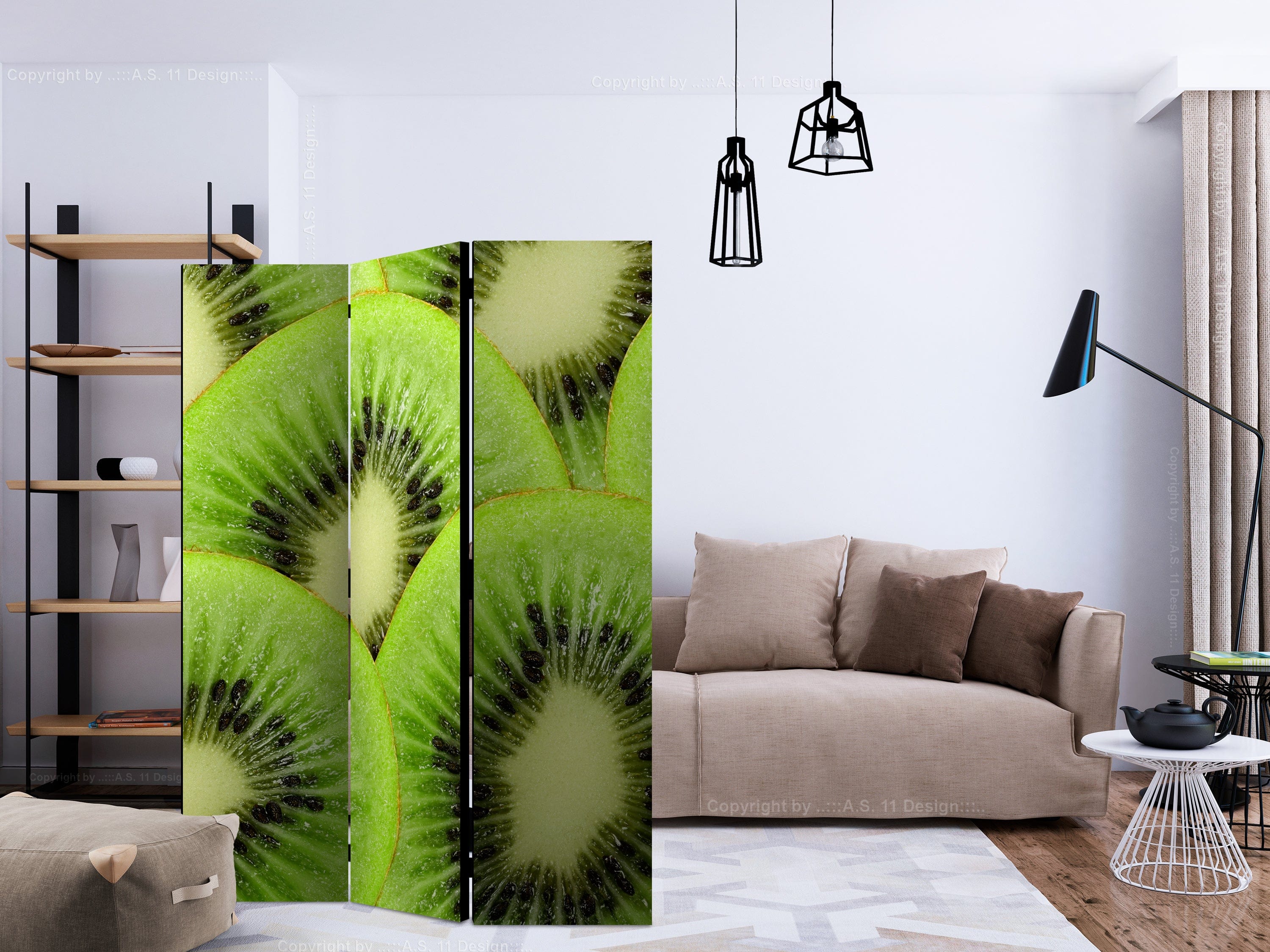 Aizslietnis 3-daļīgs - Kivi šķēlītes (135x172cm) 135x172 cm Home Trends