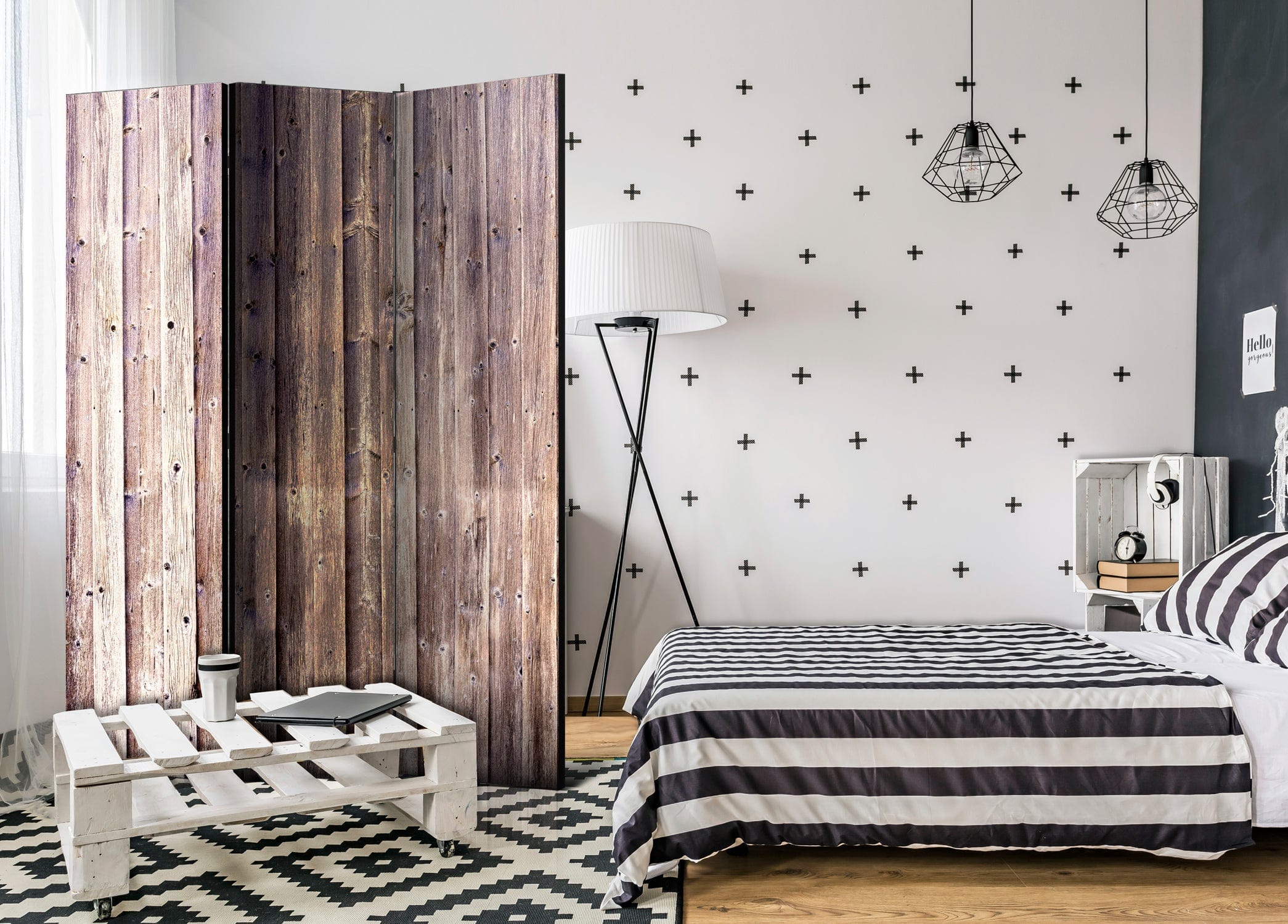 Aizslietnis 3-daļīgs - Koka šarms (135x172cm) 135x172 cm Home Trends