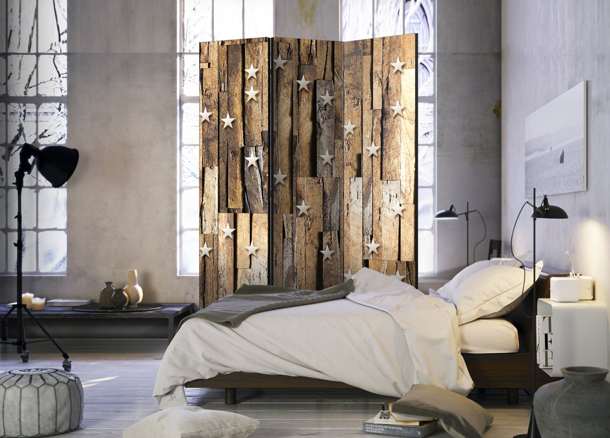 Aizslietnis 3-daļīgs - Koka zvaigznājs (135x172cm) 135x172 cm Home Trends