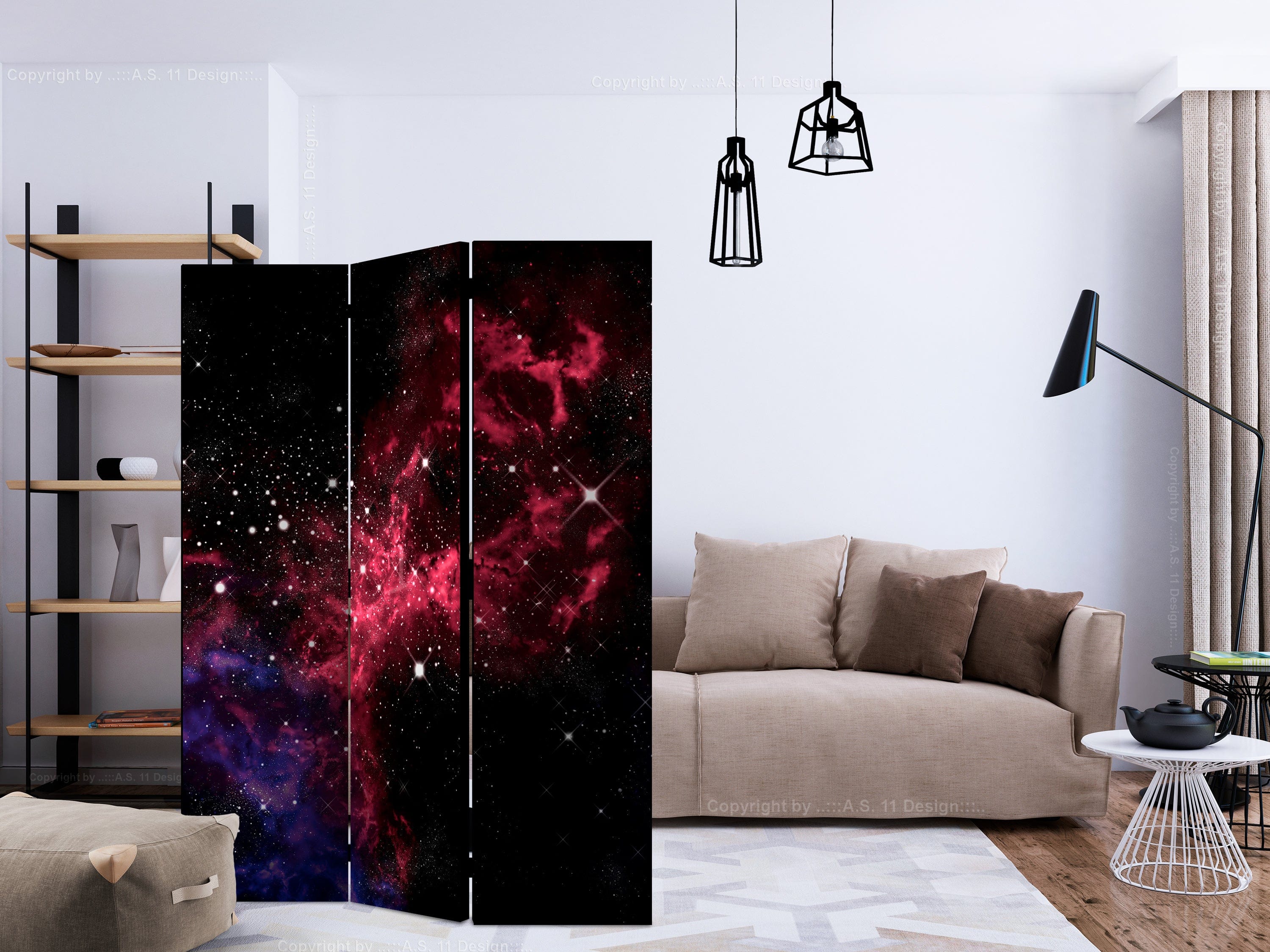 Aizslietnis 3-daļīgs - Kosmoss - zvaigznes (135x172cm) 135x172 cm Home Trends