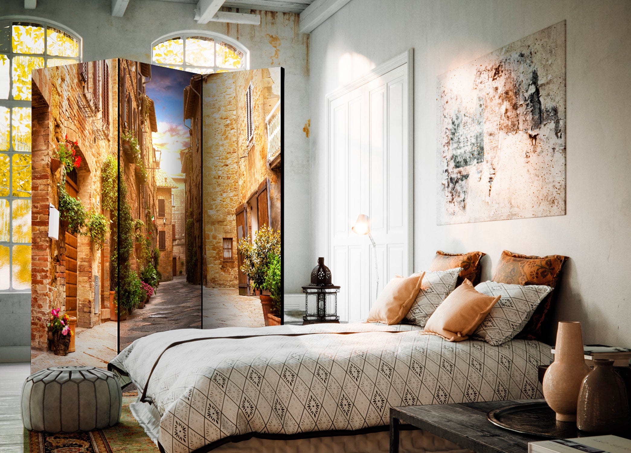 Aizslietnis 3-daļīgs - Krāsainā Toskānas ieliņa (135x172cm) 135x172 cm Home Trends