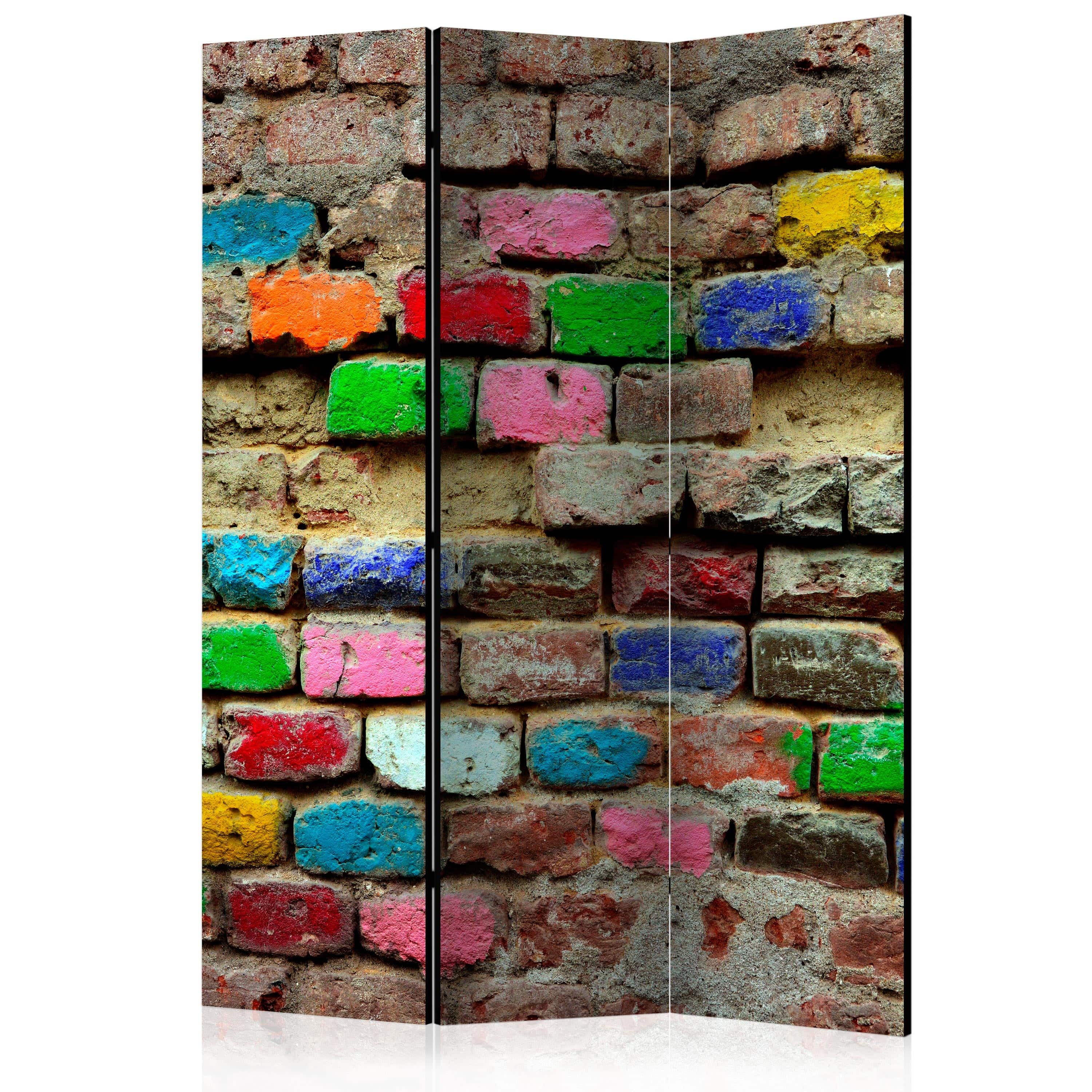 Aizslietnis 3-daļīgs - Krāsaini ķieģeļi (135x172cm) 135x172 cm Home Trends