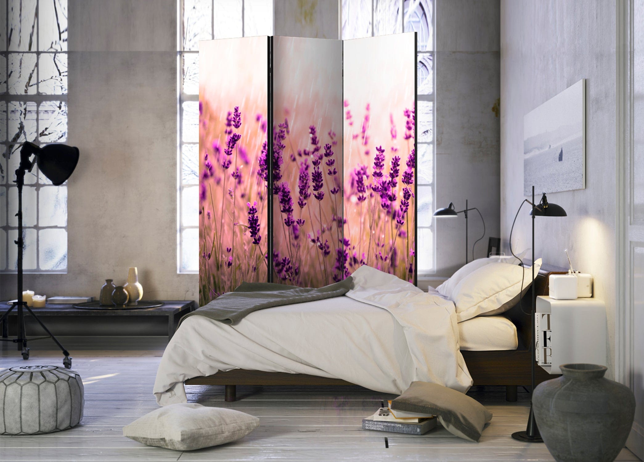 Aizslietnis 3-daļīgs - Lavanda lietū (135x172cm) 135x172 cm Home Trends