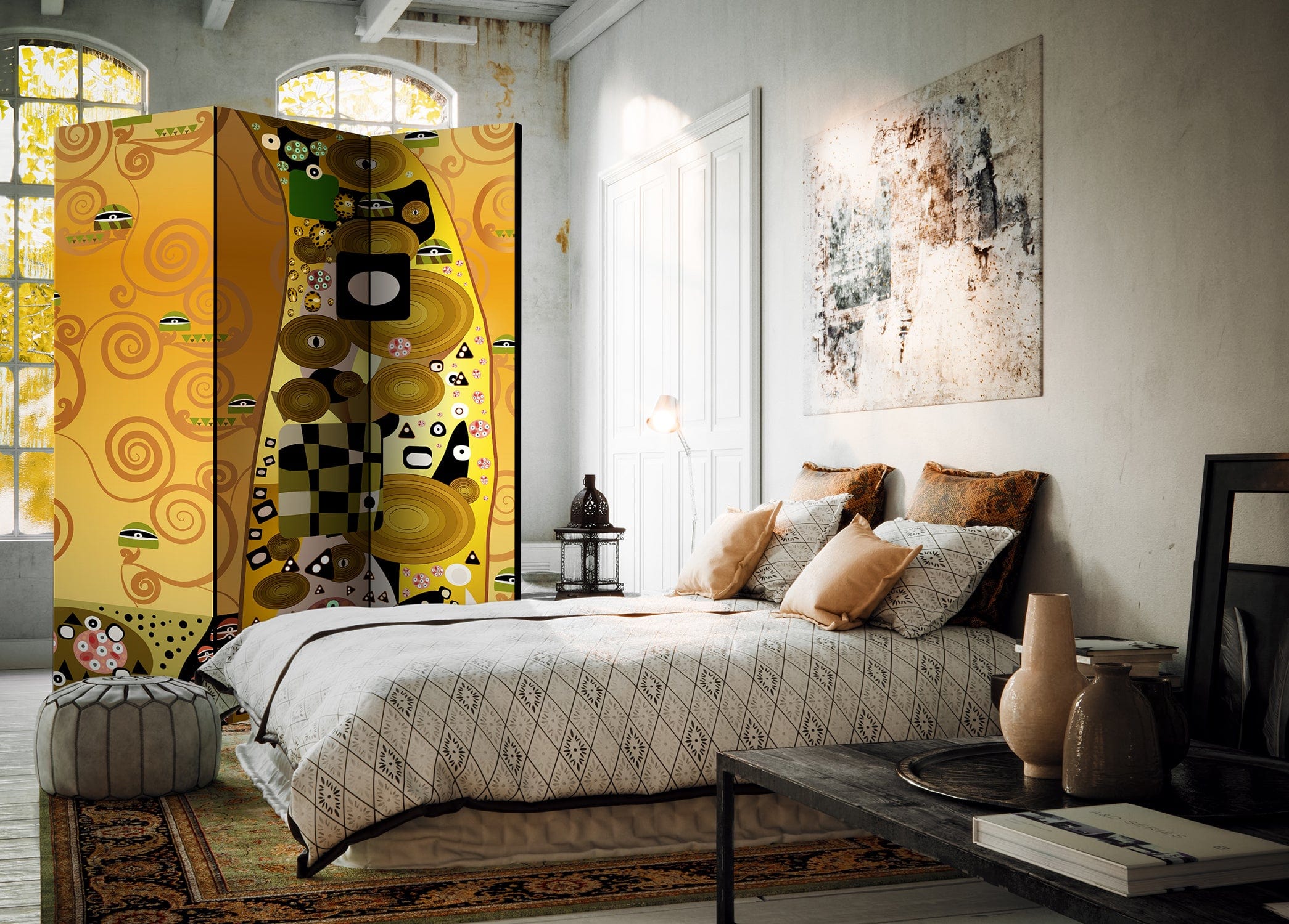 Aizslietnis 3-daļīgs - Mākslinieciskā ģeometrija (135x172cm) 135x172 cm Home Trends