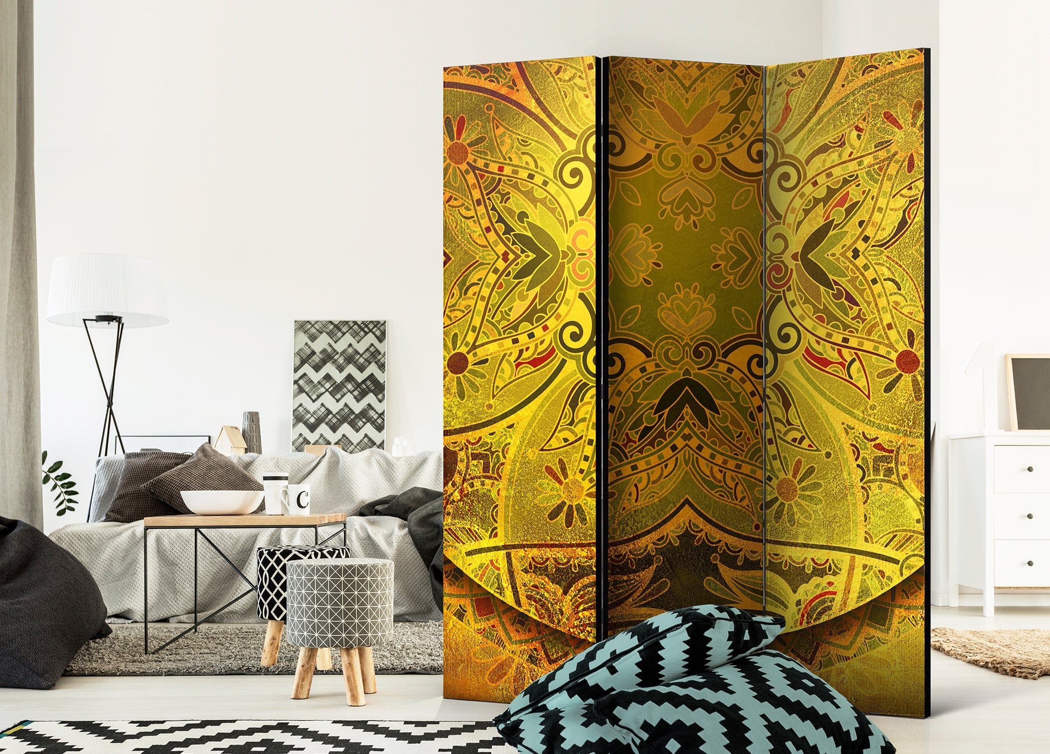 Aizslietnis 3-daļīgs - Mandala - Zelta spēks (135x172cm) 135x172 cm Home Trends