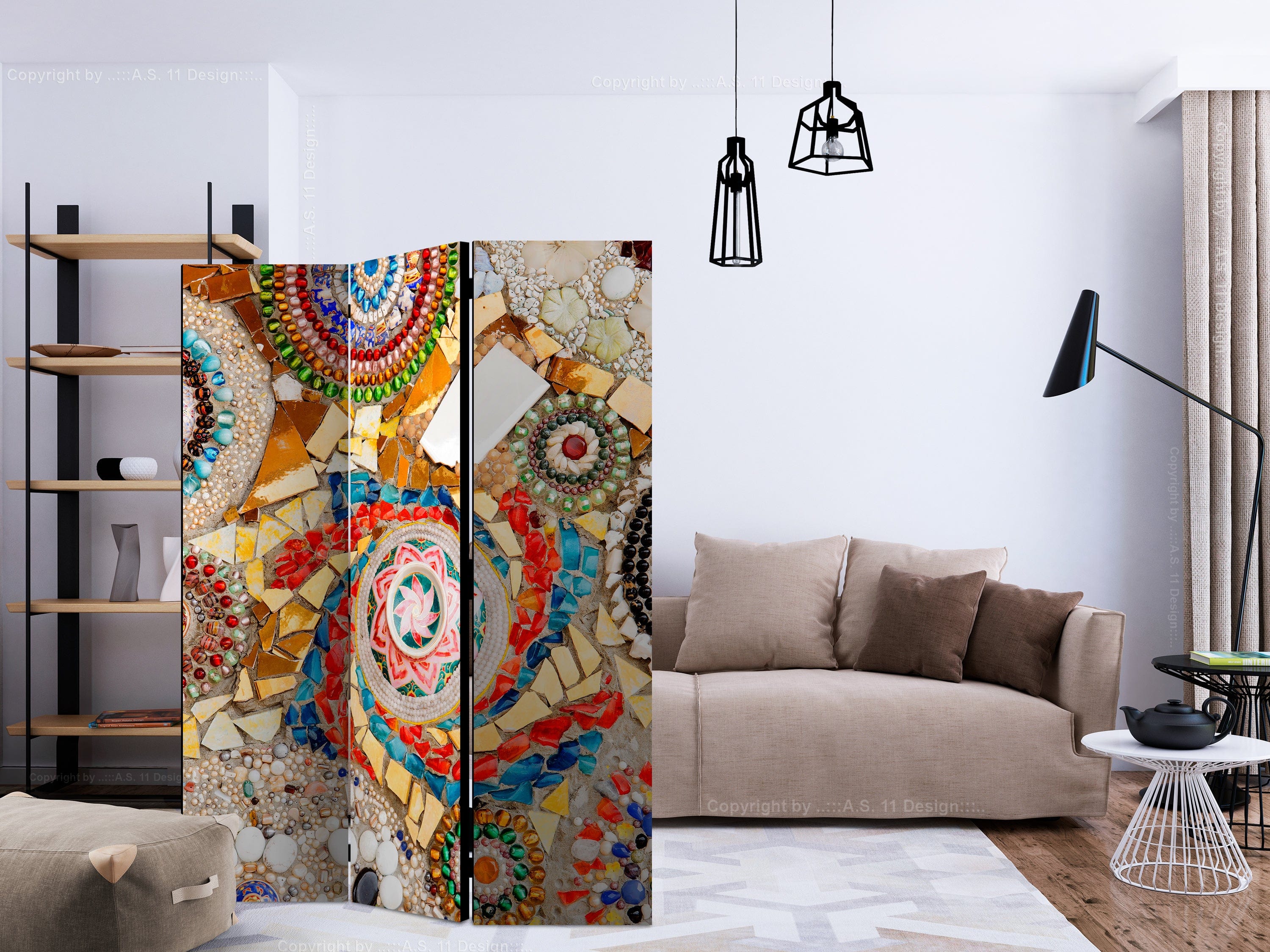 Aizslietnis 3-daļīgs - Marokas mozaīka (135x172cm) 135x172 cm Home Trends