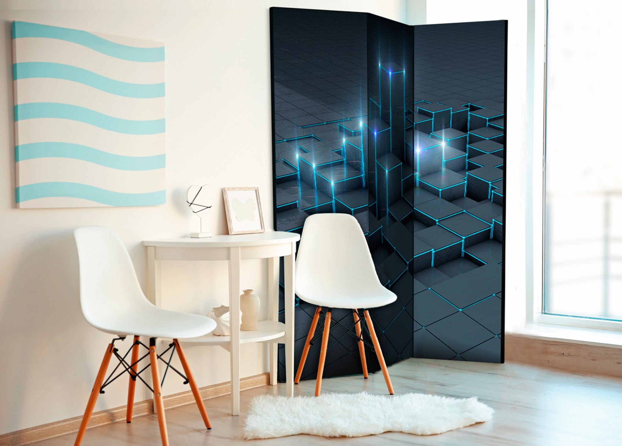 Aizslietnis 3-daļīgs - Melnā pilsēta (135x172cm) 135x172 cm Home Trends