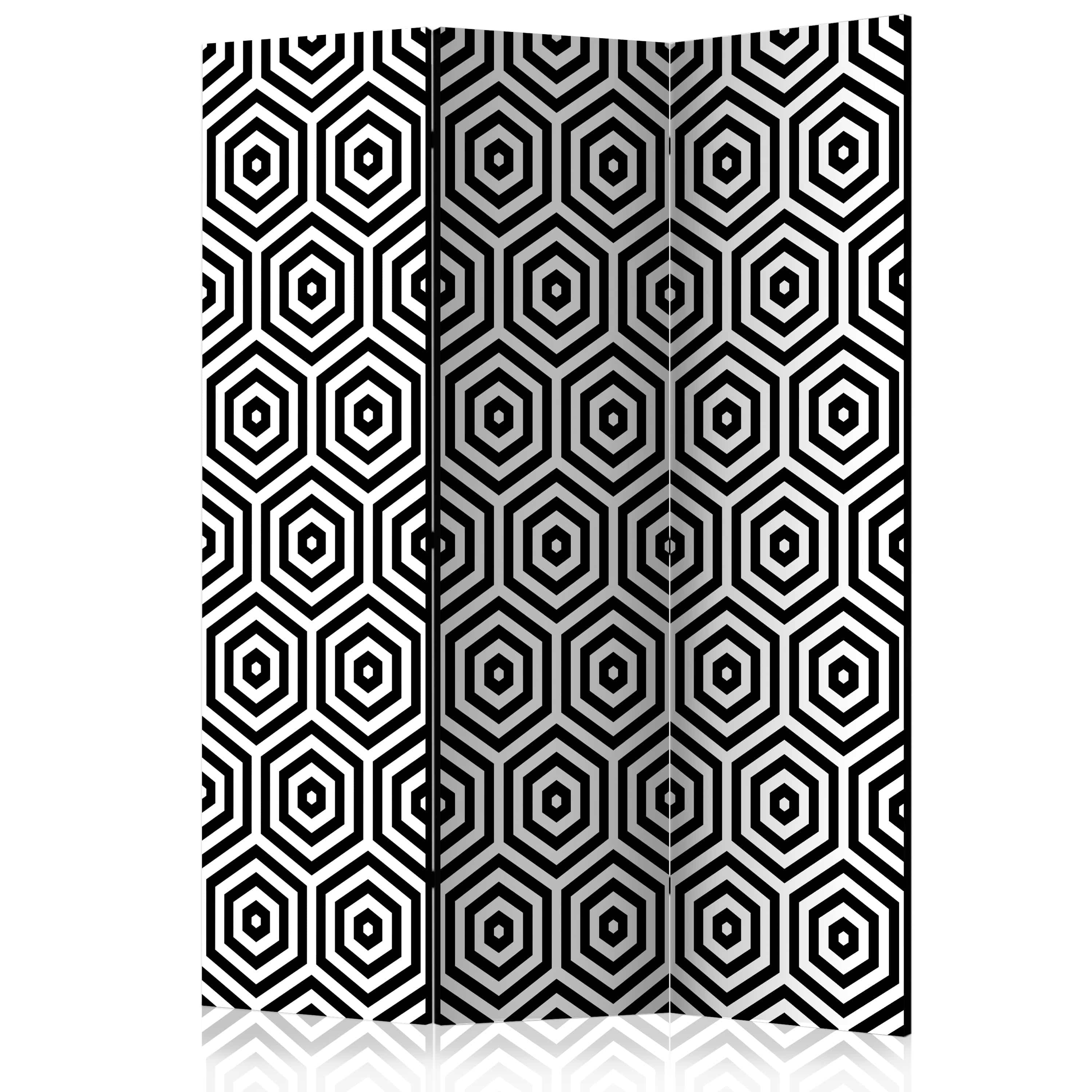 Aizslietnis 3-daļīgs - Melnbaltā hipnoze (135x172cm) 135x172 cm Home Trends