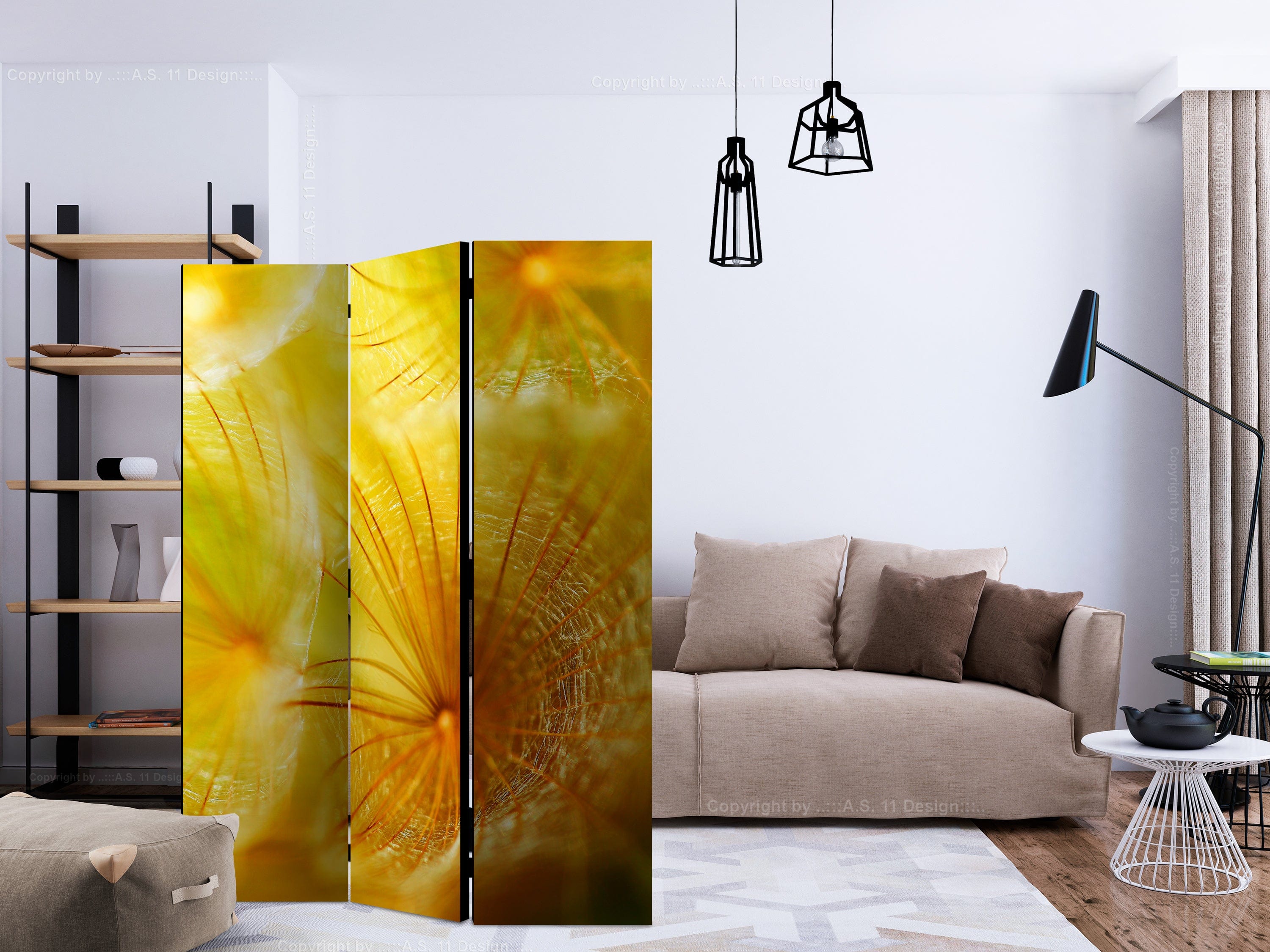 Aizslietnis 3-daļīgs - Mīksts pienenes zieds (135x172cm) 135x172 cm Home Trends