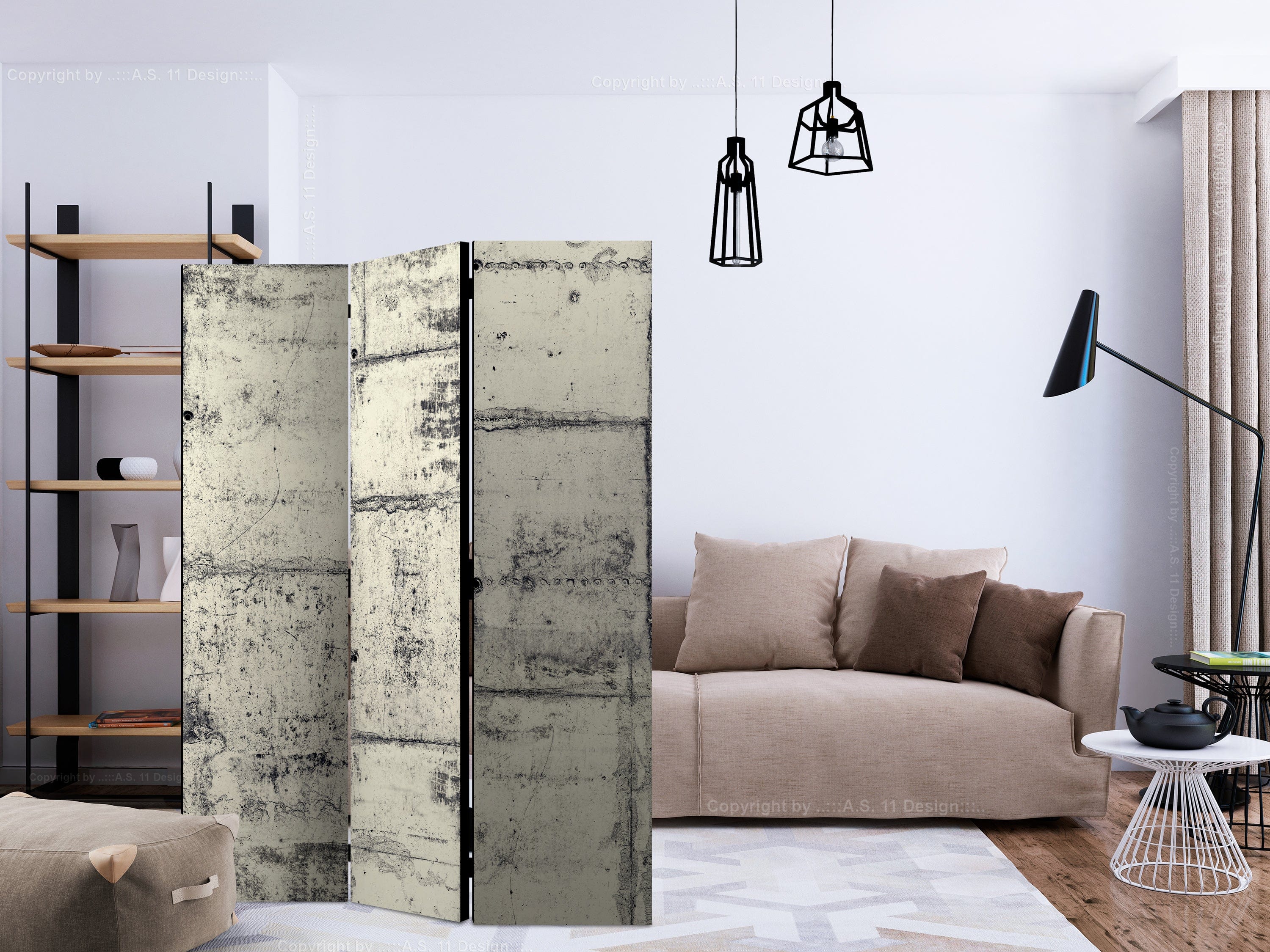 Aizslietnis 3-daļīgs - Mīlestība uz betona (135x172cm) Home Trends