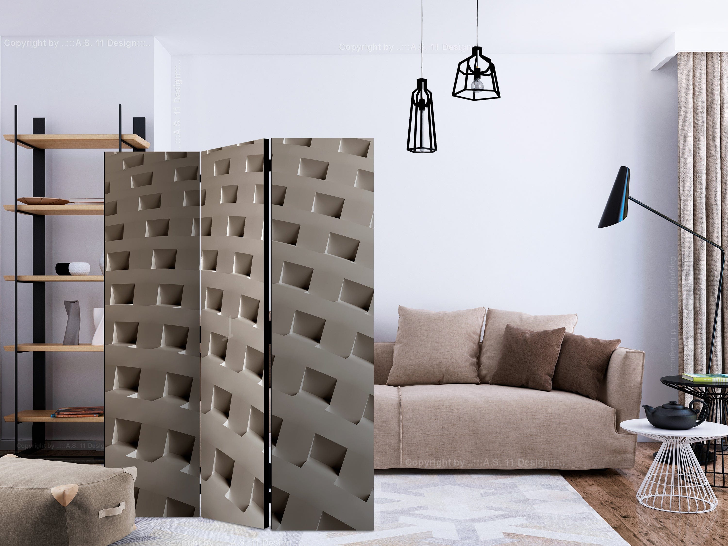Aizslietnis 3-daļīgs - Mūsdienības konstrukcija (135x172cm) 135x172 cm Home Trends