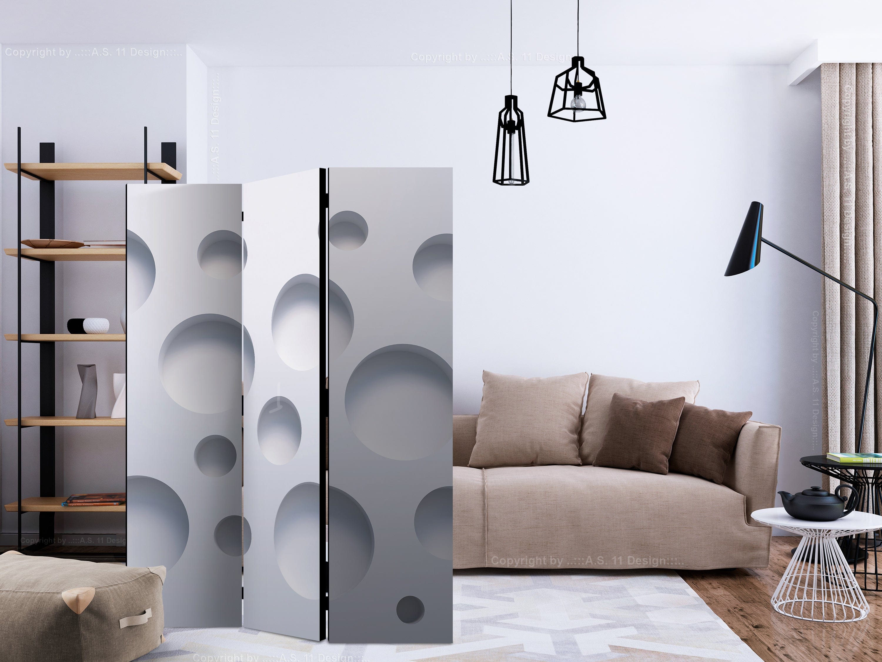 Aizslietnis 3-daļīgs - Mūsdienu harmonija (135x172cm) 135x172 cm Home Trends