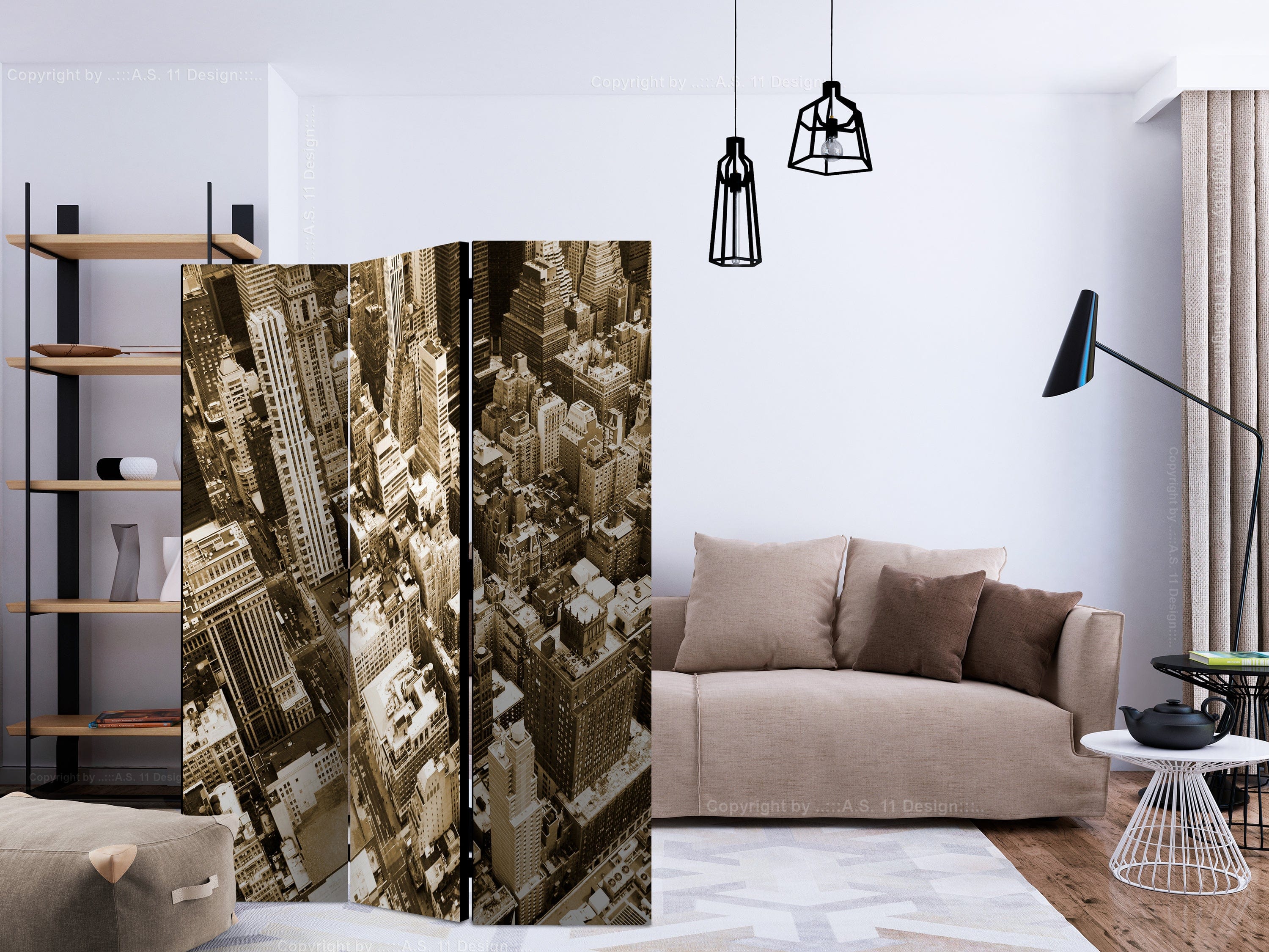 Aizslietnis 3-daļīgs - Ņujorka, Manhetena (135x172cm) 135x172 cm Home Trends