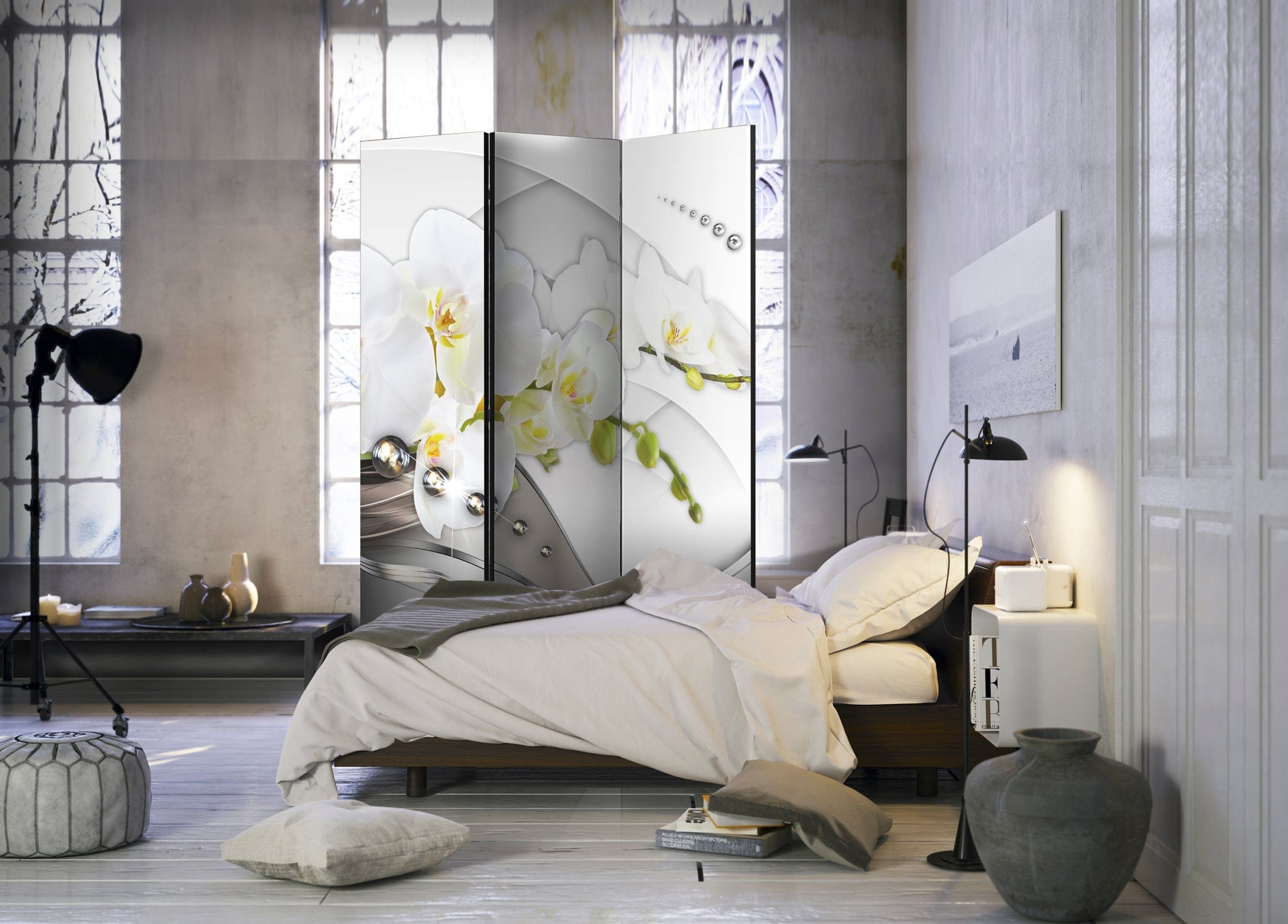 Aizslietnis 3-daļīgs - Orhideju pērļu deja (135x172cm) 135x172 cm Home Trends